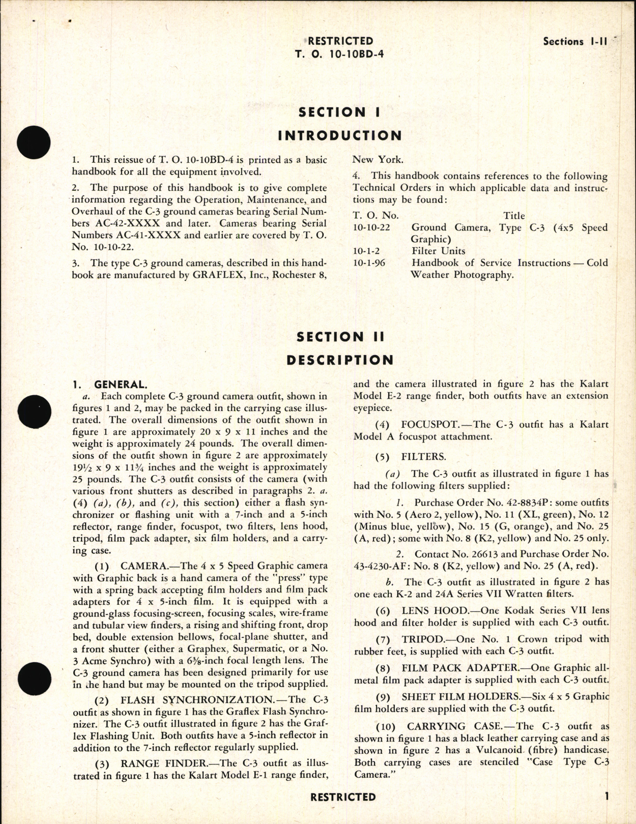 Sample page 5 from AirCorps Library document: Operation, Service, & Overhaul Instructions with Parts Catalog for Ground Camera Type C-3