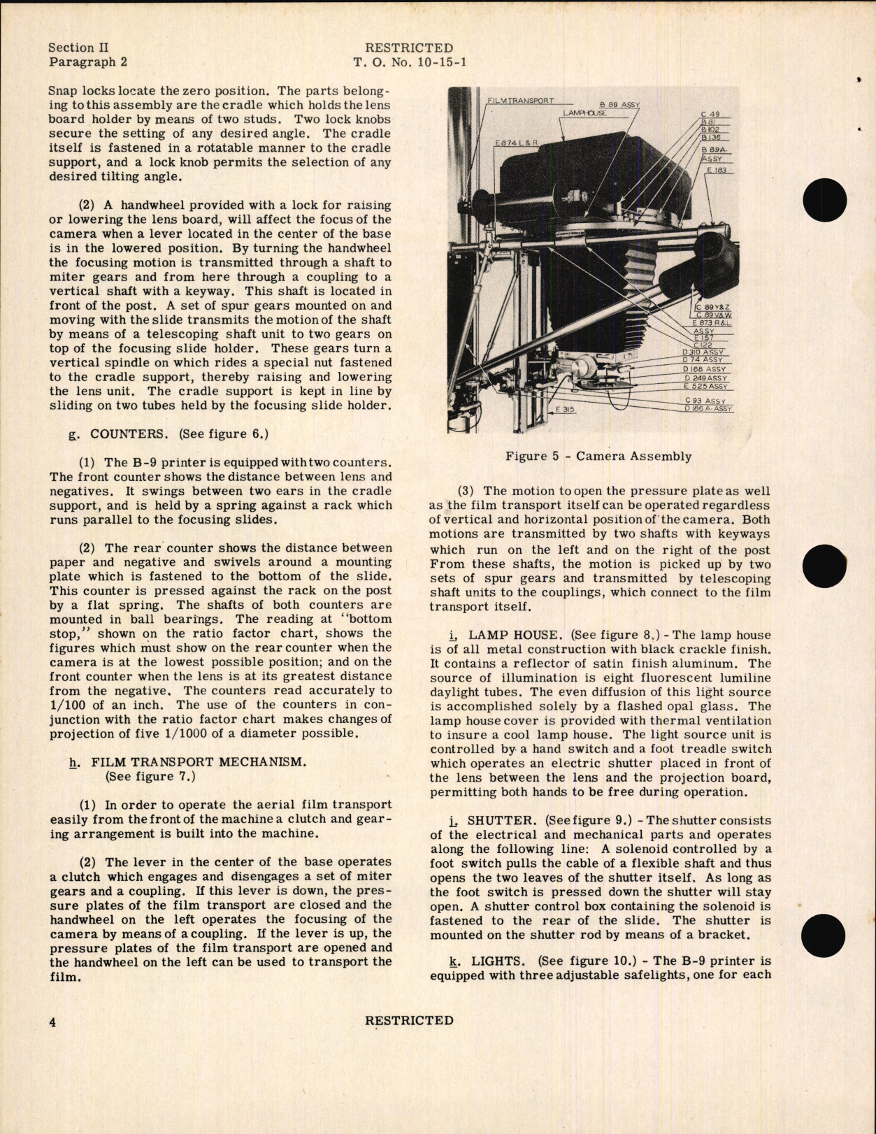 Sample page 6 from AirCorps Library document: Handbook of Instructions with Parts Catalog for Type B-9 Projection Printer