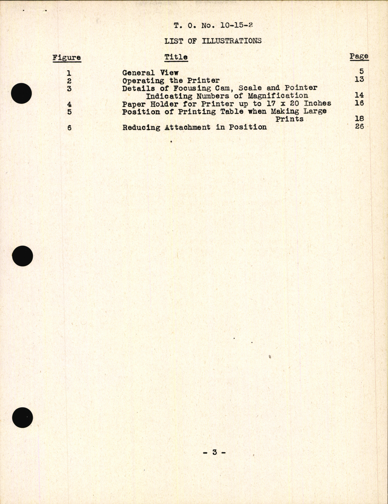 Sample page 5 from AirCorps Library document: Handbook of Instructions for Type B-1 Projection Printer