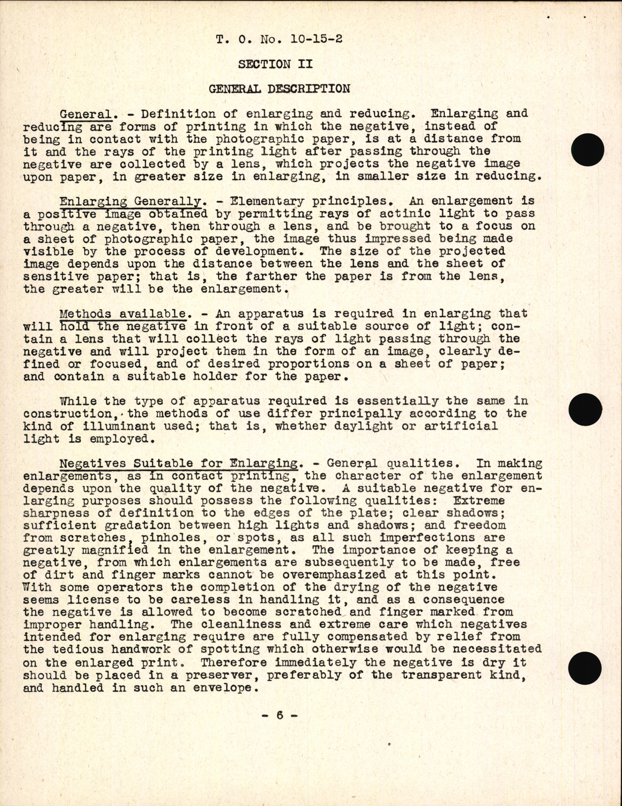 Sample page 8 from AirCorps Library document: Handbook of Instructions for Type B-1 Projection Printer