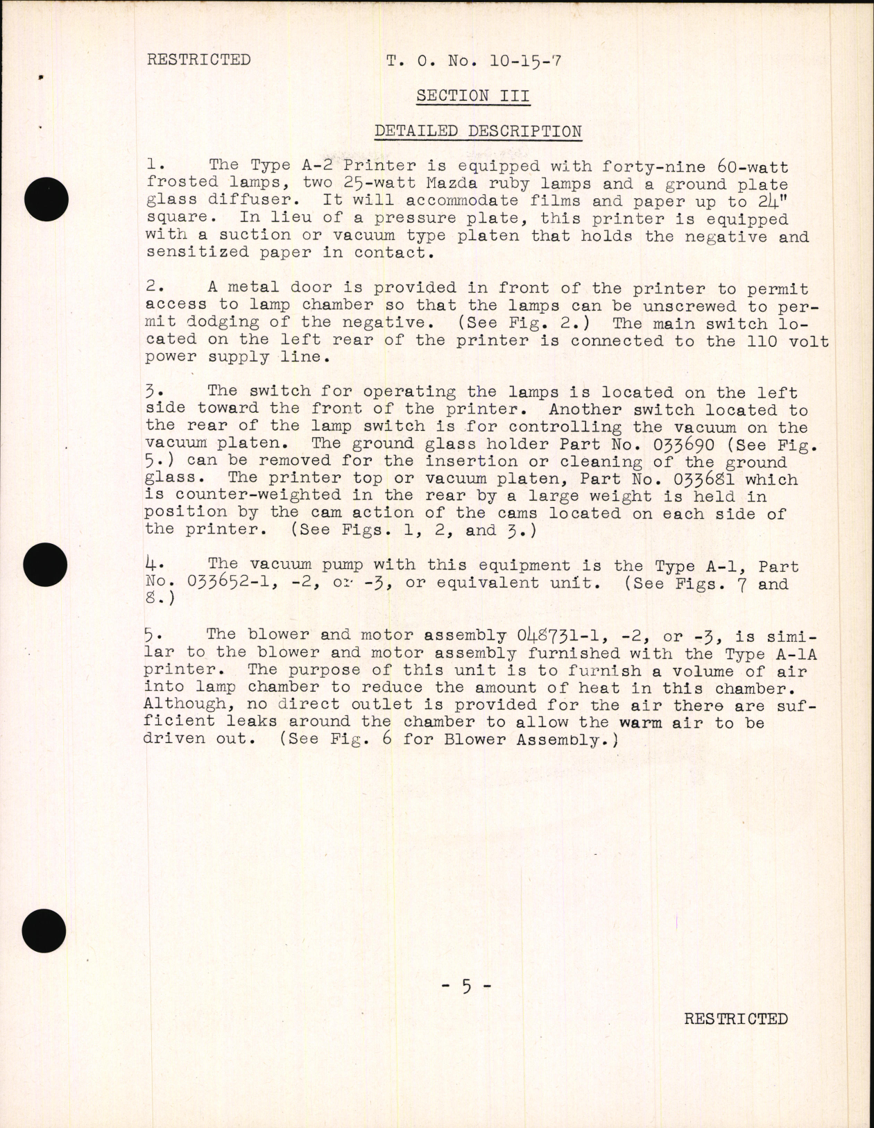 Sample page 7 from AirCorps Library document: Handbook of Instructions with Parts Catalog for Type A-2 Printer Contact Assembly