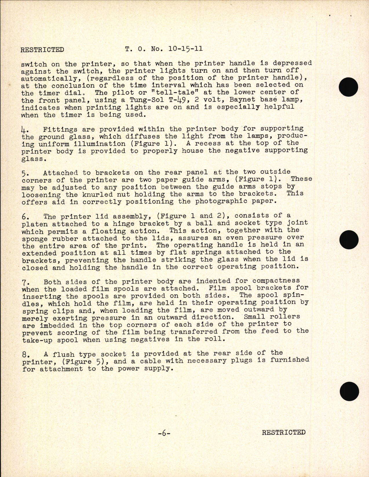 Sample page 8 from AirCorps Library document: Handbook of Instructions with Parts Catalog for Type A-6A Contact Printer for Type A Portable Laboratories