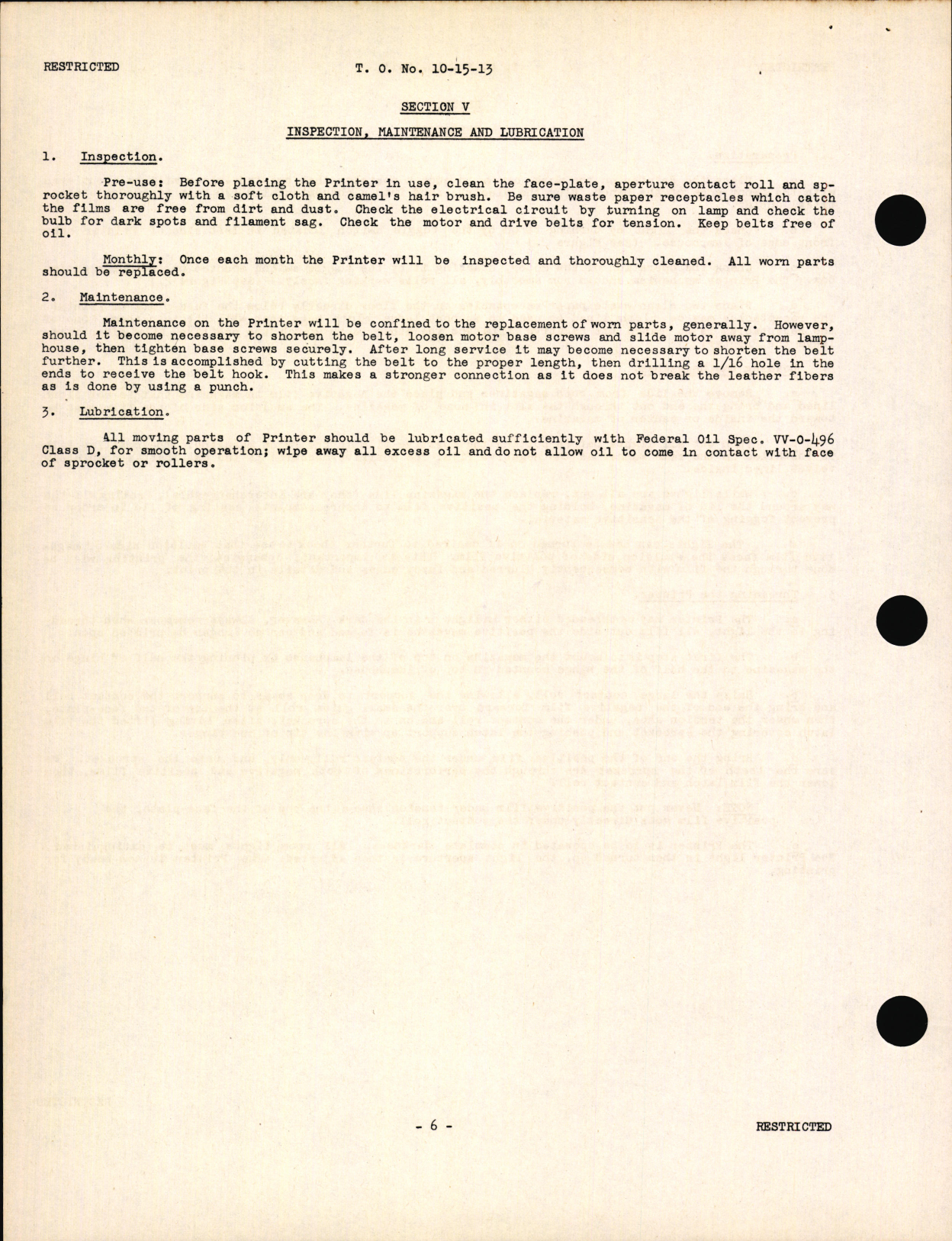 Sample page 8 from AirCorps Library document: Handbook of Instructions with Parts Catalog for the Motion Picture Continuous Printer (35 mm)