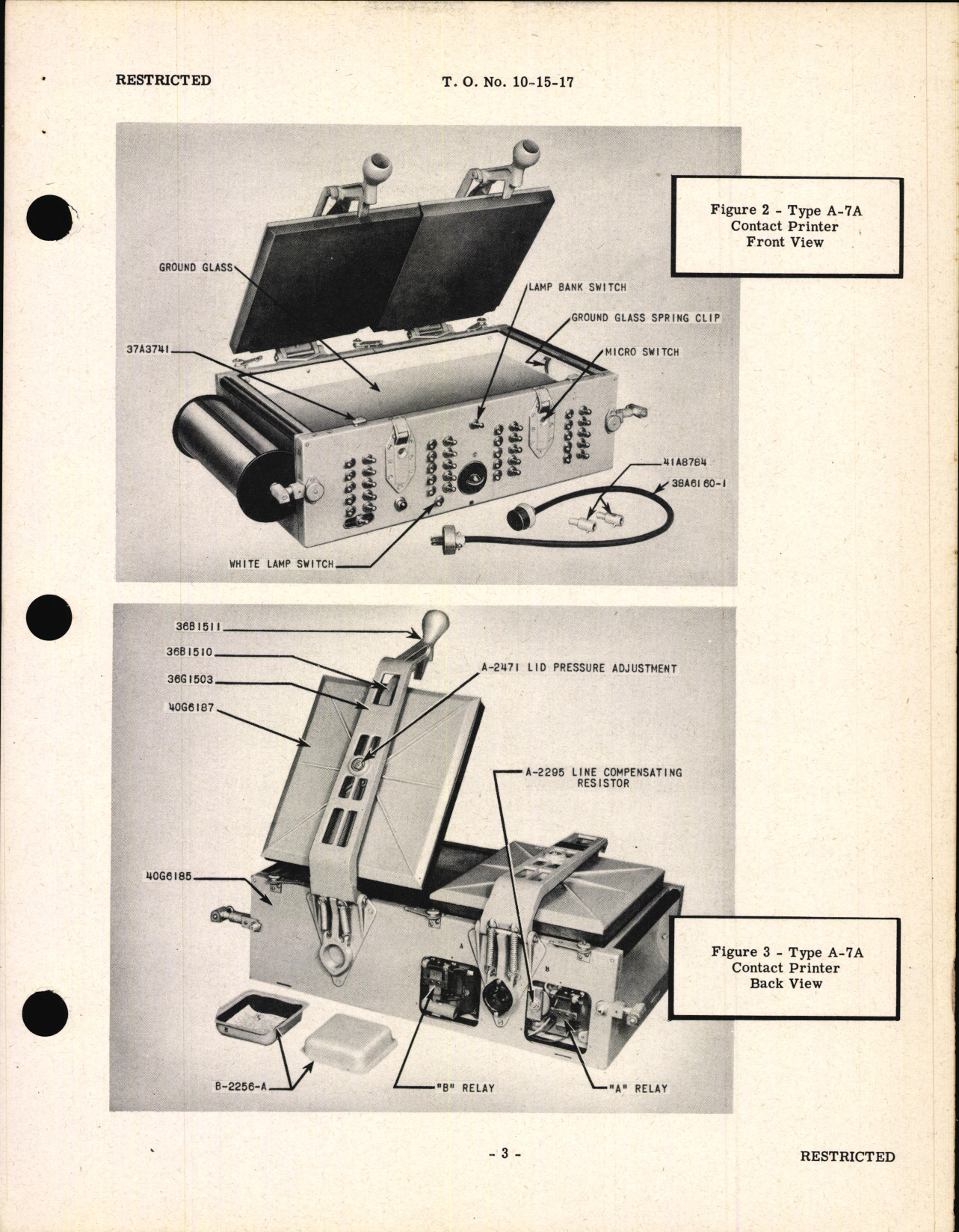 Sample page 7 from AirCorps Library document: Handbook of Instructions with Parts Catalog for Type A-7A Contact Printer