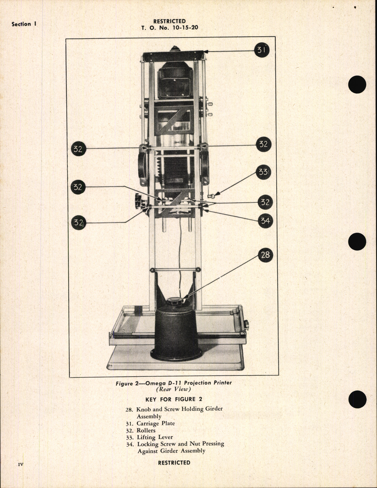 Sample page 6 from AirCorps Library document: Handbook of Instructions with Parts Catalog for Omega D-11 Projection Printer