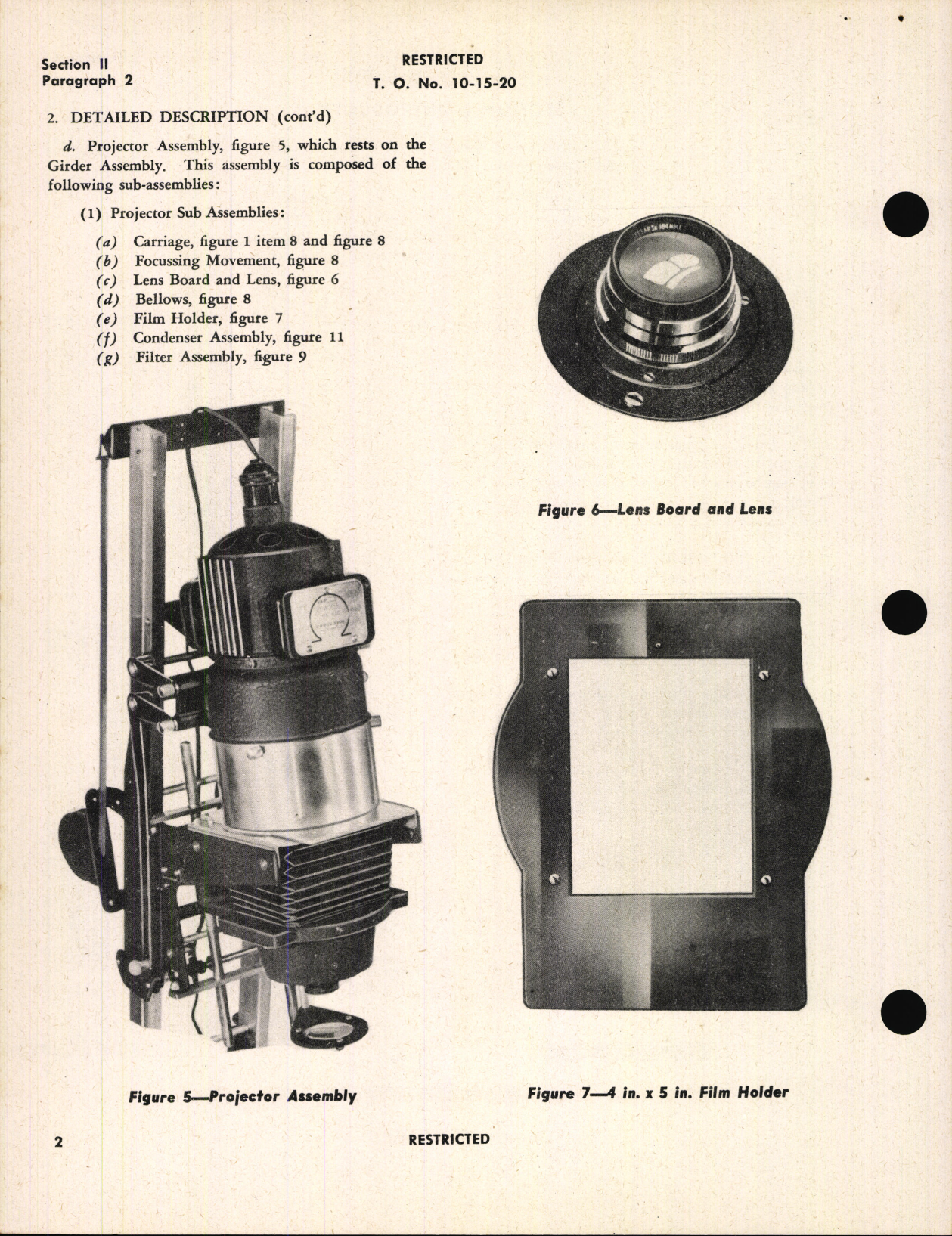 Sample page 8 from AirCorps Library document: Handbook of Instructions with Parts Catalog for Omega D-11 Projection Printer