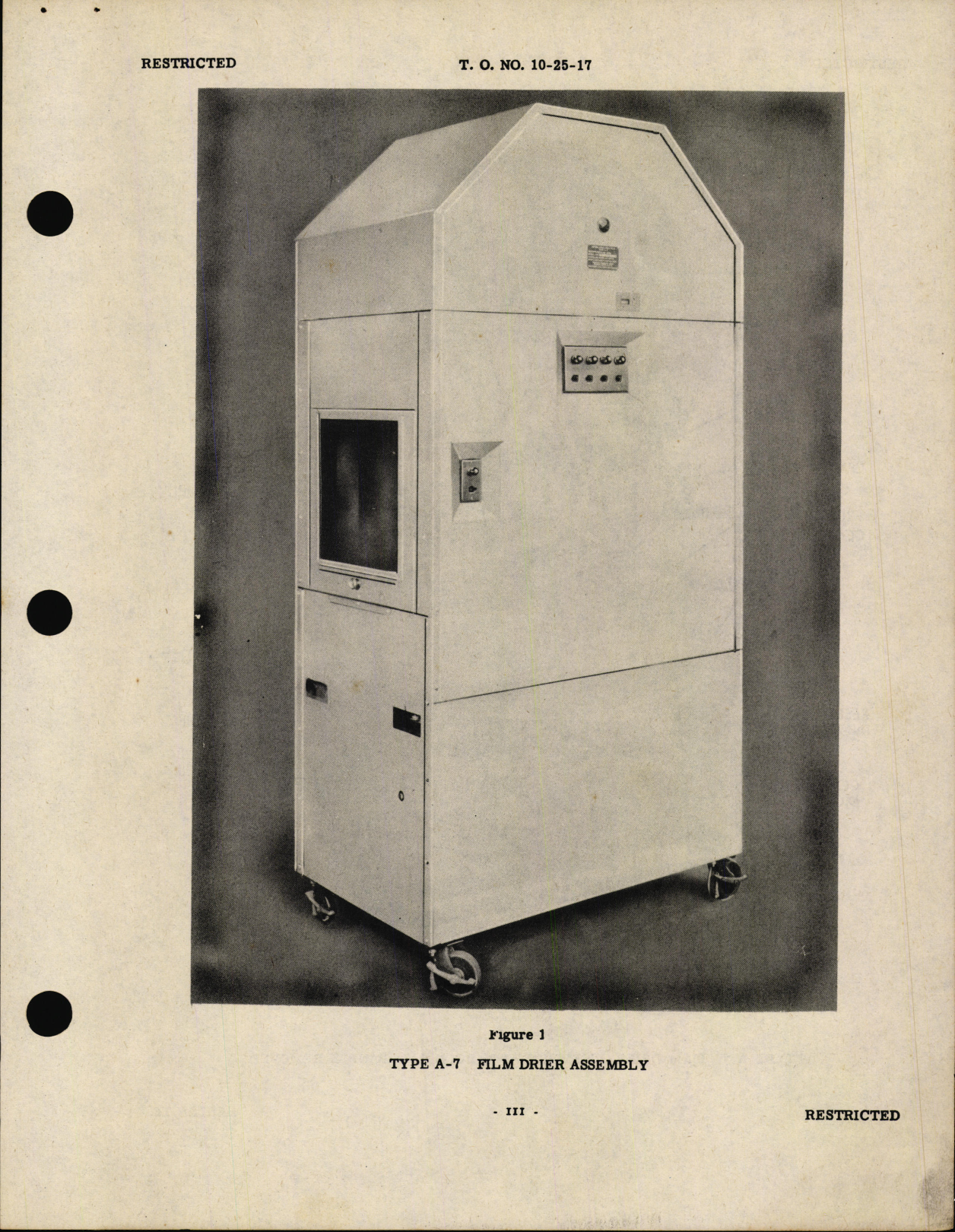 Sample page 5 from AirCorps Library document: Handbook of Instructions with Parts Catalog for Type A-7 Roll Film Dryer