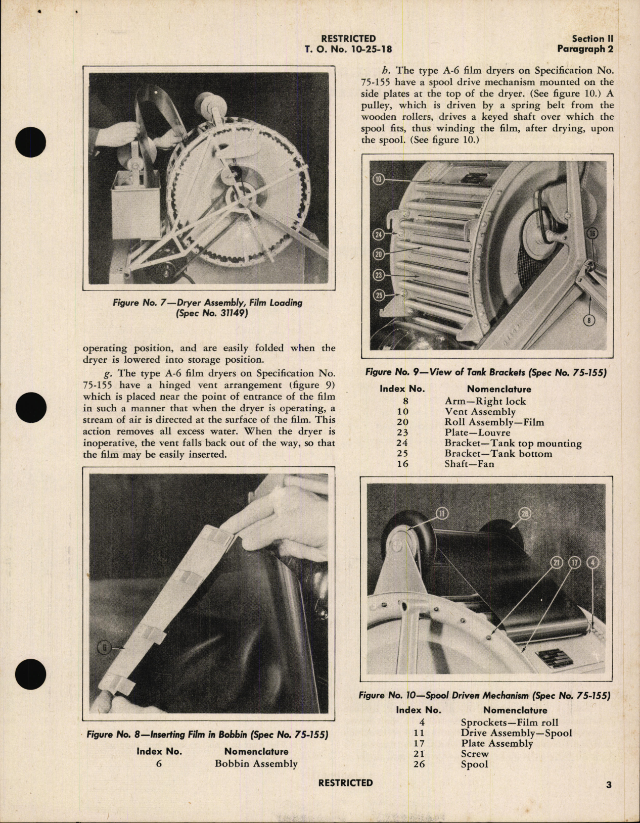 Sample page 7 from AirCorps Library document: Handbook of Instructions with Parts Catalog for Type A-6 Roll Film Dryer