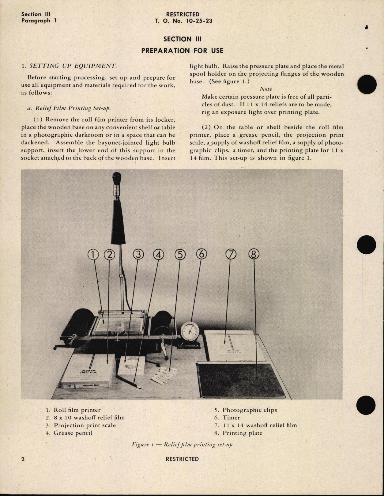 Sample page 6 from AirCorps Library document: Handbook of Instructions with Parts Catalog for Vectograph Kits Polaroid