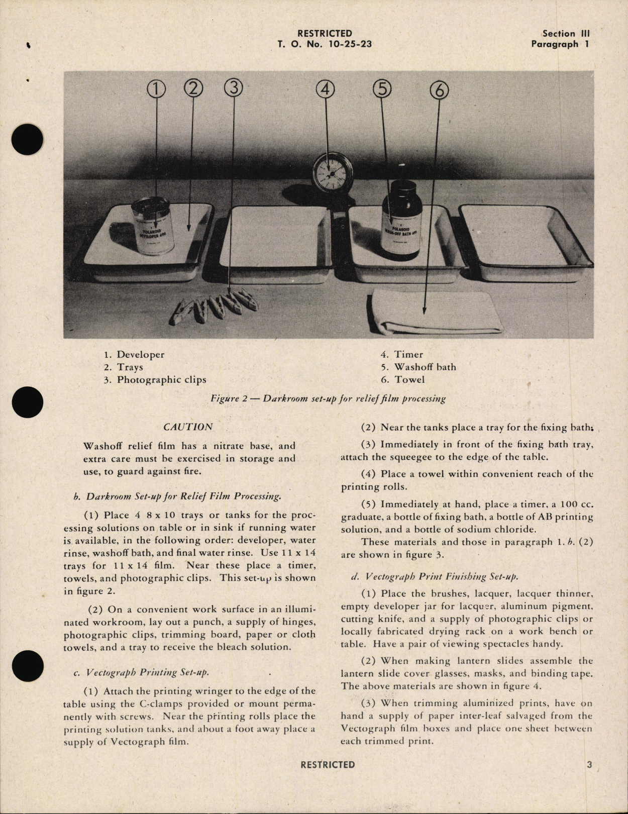 Sample page 7 from AirCorps Library document: Handbook of Instructions with Parts Catalog for Vectograph Kits Polaroid