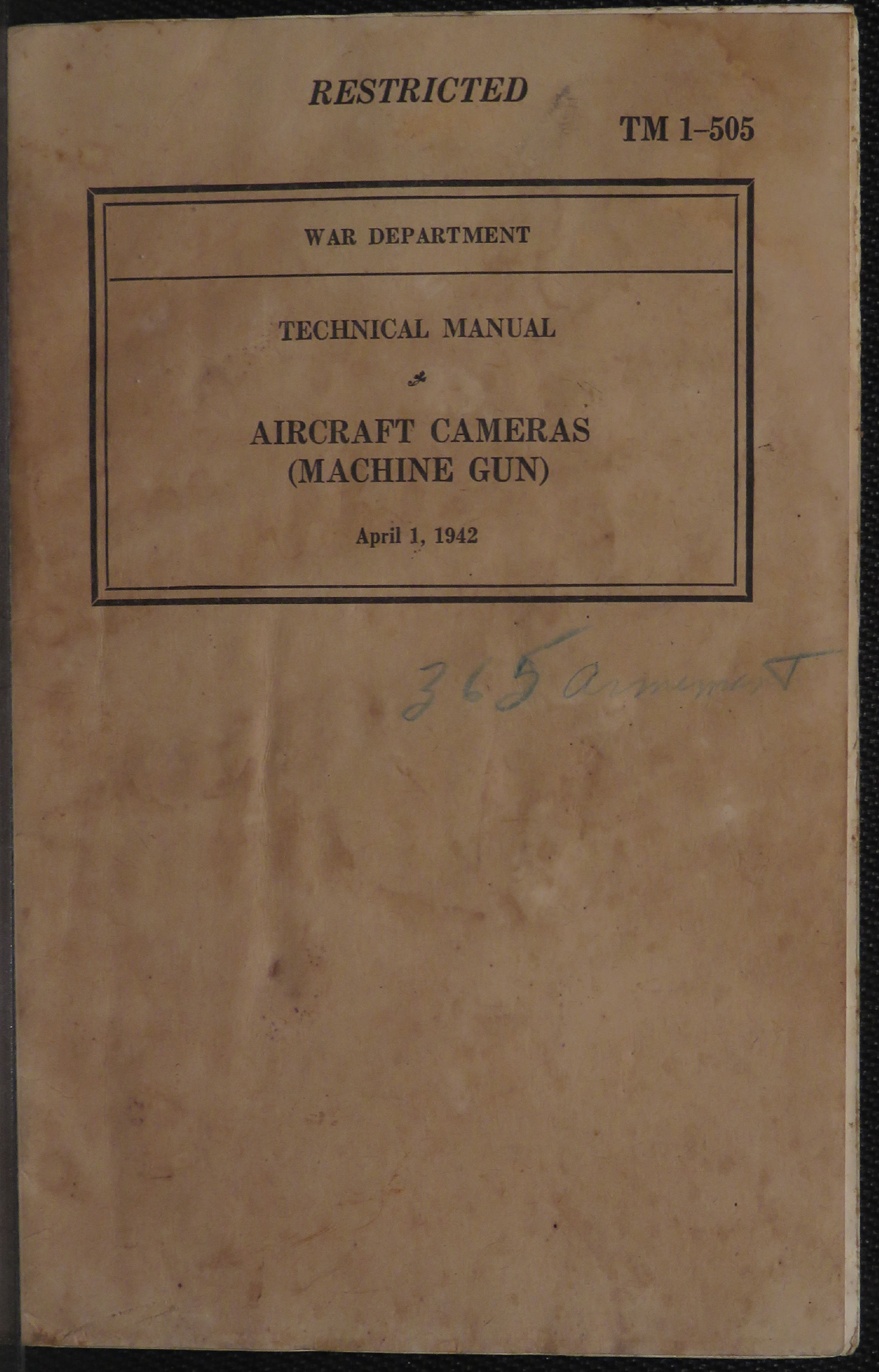 Sample page 1 from AirCorps Library document: Aircraft Cameras (Machine Gun)