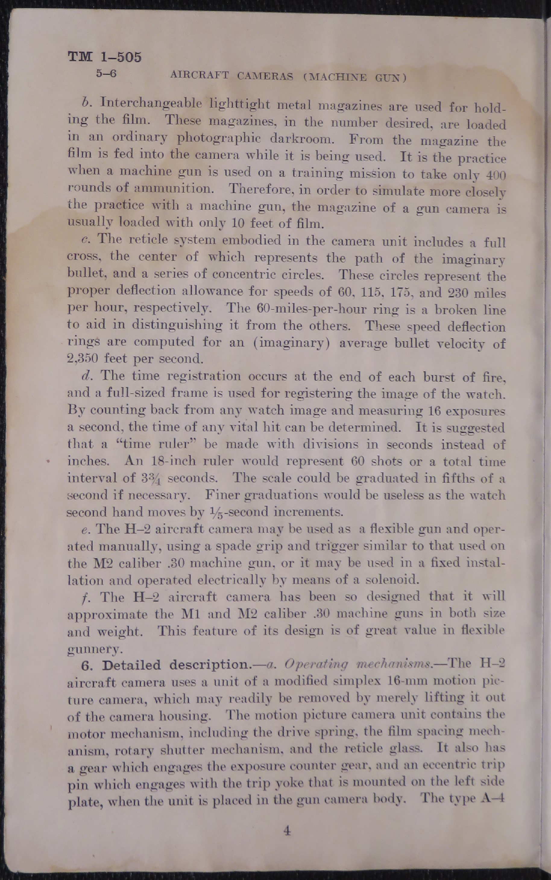 Sample page 6 from AirCorps Library document: Aircraft Cameras (Machine Gun)