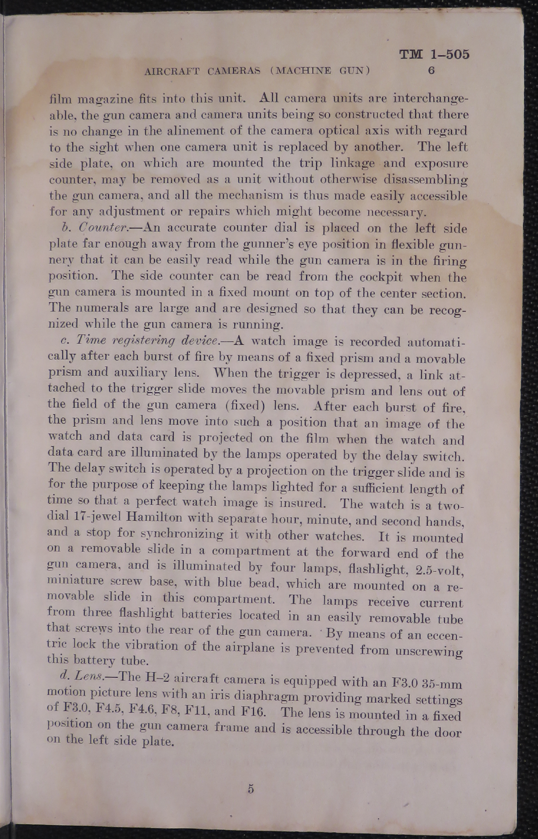 Sample page 7 from AirCorps Library document: Aircraft Cameras (Machine Gun)