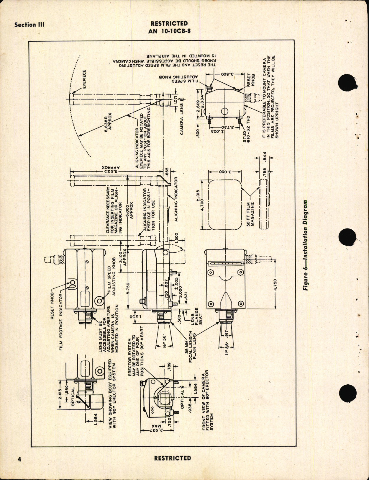 Sample page 8 from AirCorps Library document: Handbook of Instructions with Parts Catalog for N-6 and AN-N6 Gun Cameras