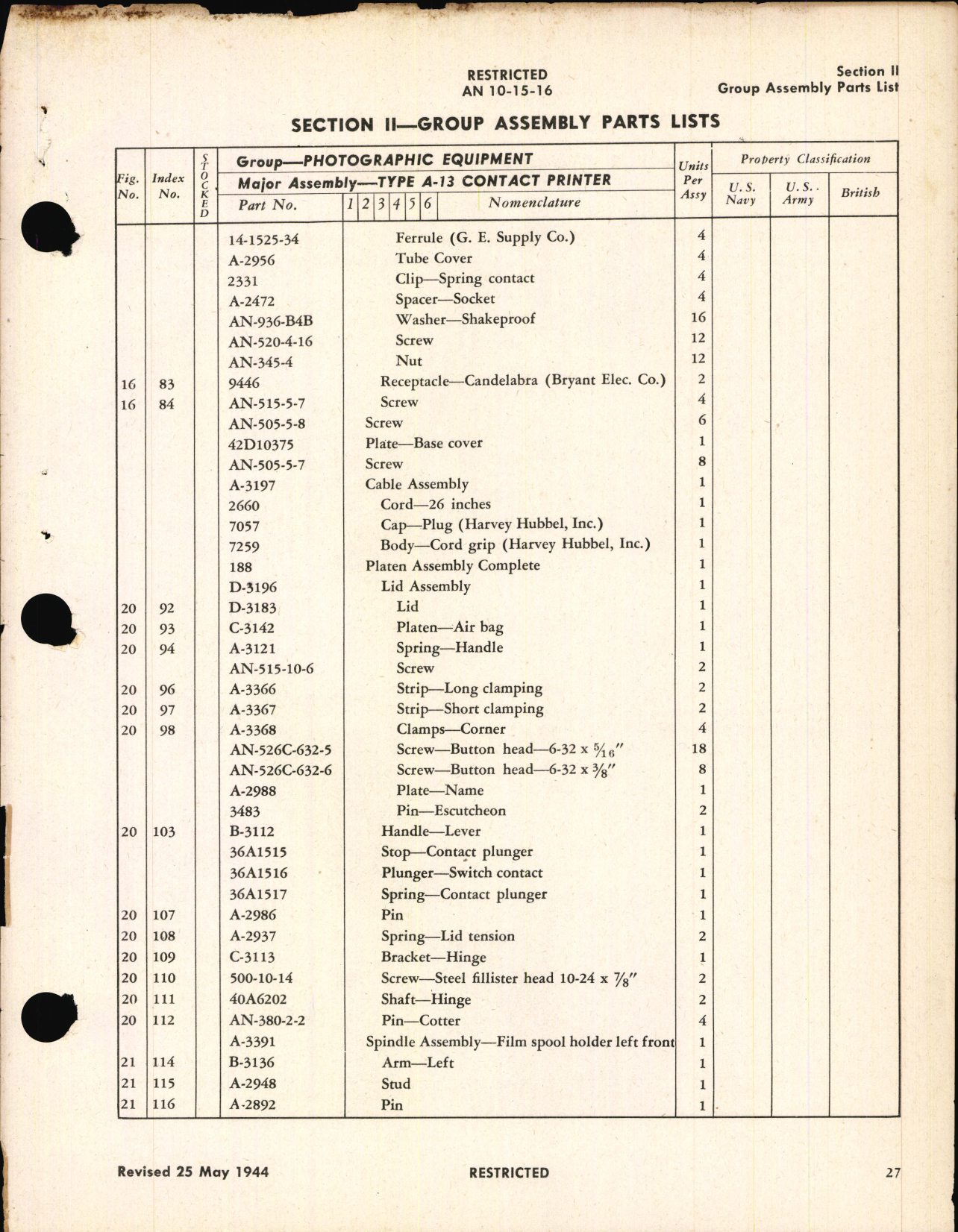 Sample page 5 from AirCorps Library document: Handbook of Instructions with Parts Catalog for Type A-13 Contact Printer
