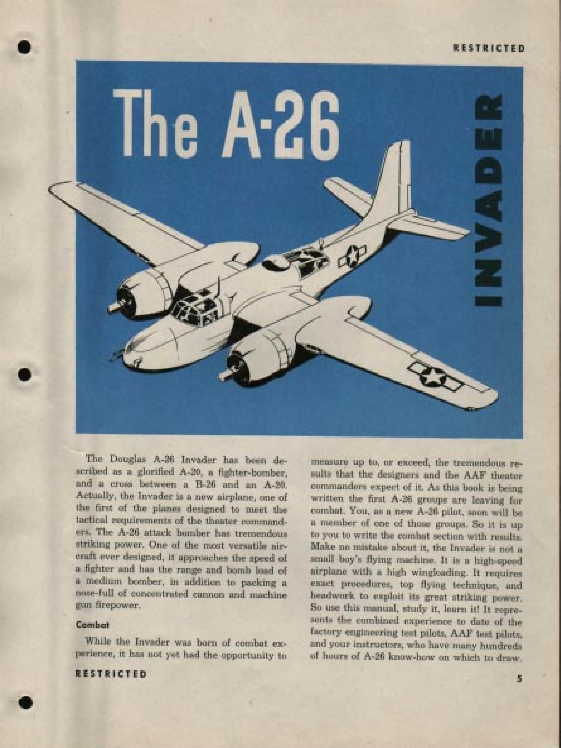 Sample page 5 from AirCorps Library document: Pilot Training Manual for the A-26 Invader