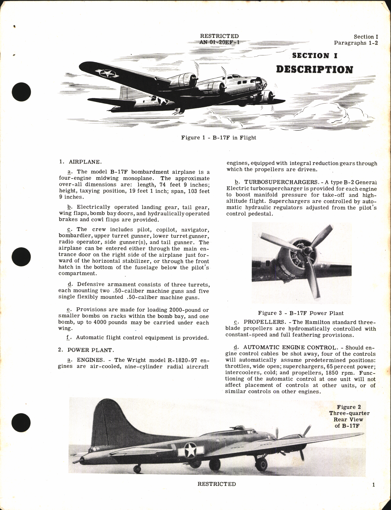 Sample page 5 from AirCorps Library document: Pilot's Flight Operating Instructions for B-17F Airplane