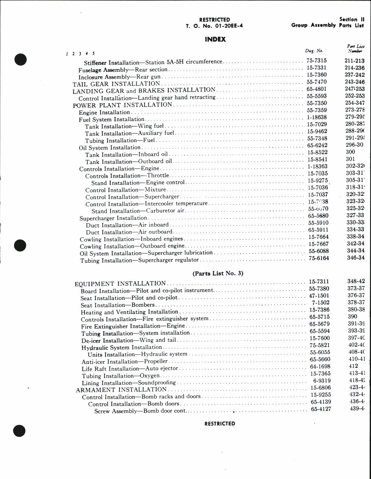 Sample page 5 from AirCorps Library document: Parts Catalog for B-17E (Fortress IIA) Aircraft