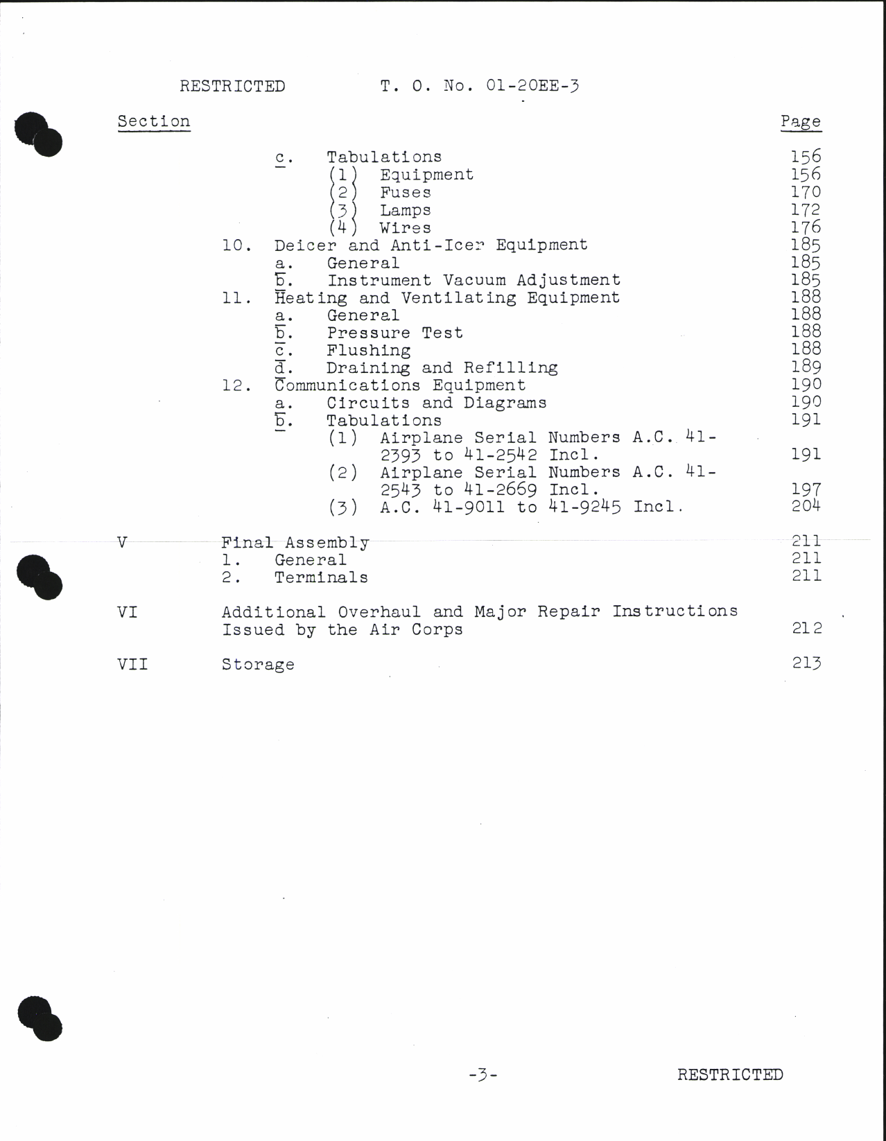 Sample page 5 from AirCorps Library document: Preliminary Handbook of Overhaul Instructions for B-17E Bombardment Airplane