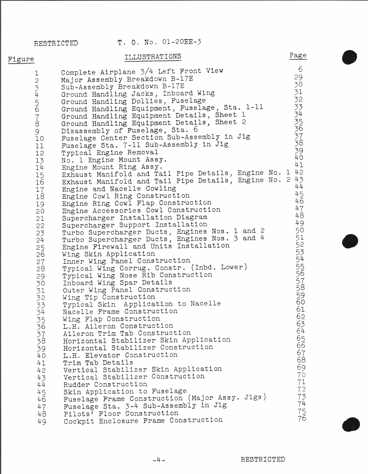 Sample page 6 from AirCorps Library document: Preliminary Handbook of Overhaul Instructions for B-17E Bombardment Airplane