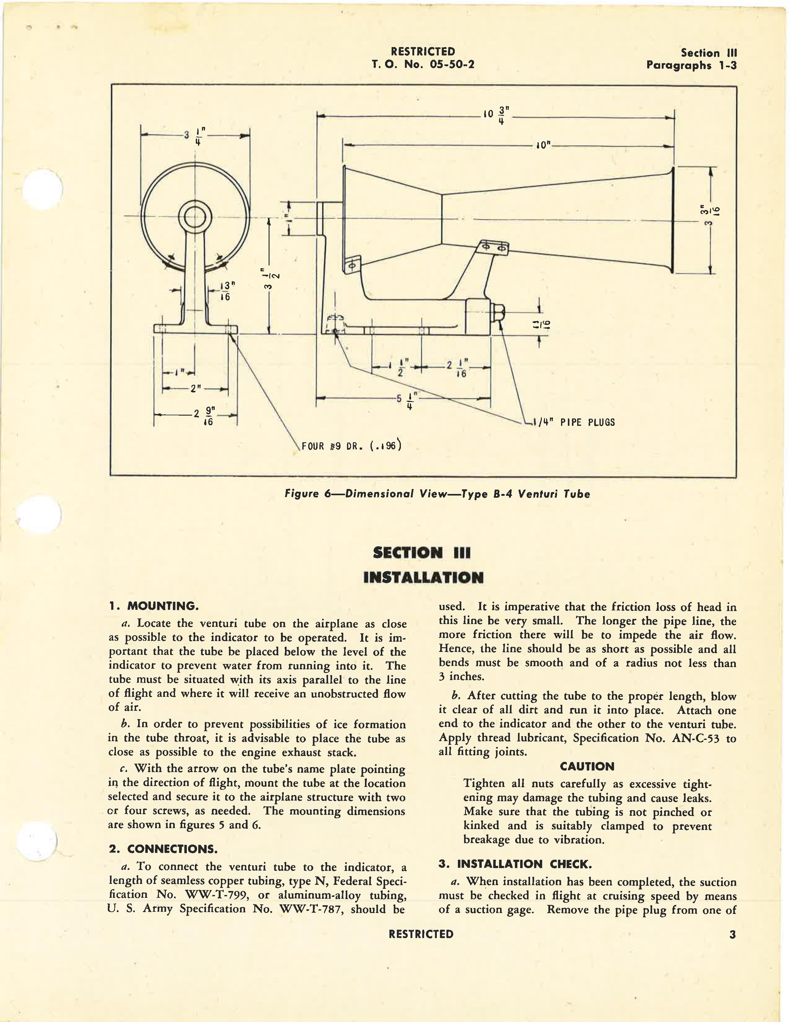 Sample page 9 from AirCorps Library document: Handbook of Instructions with Parts Catalog for Types A-3, A-3A and B-4, Power Veturi Tubes