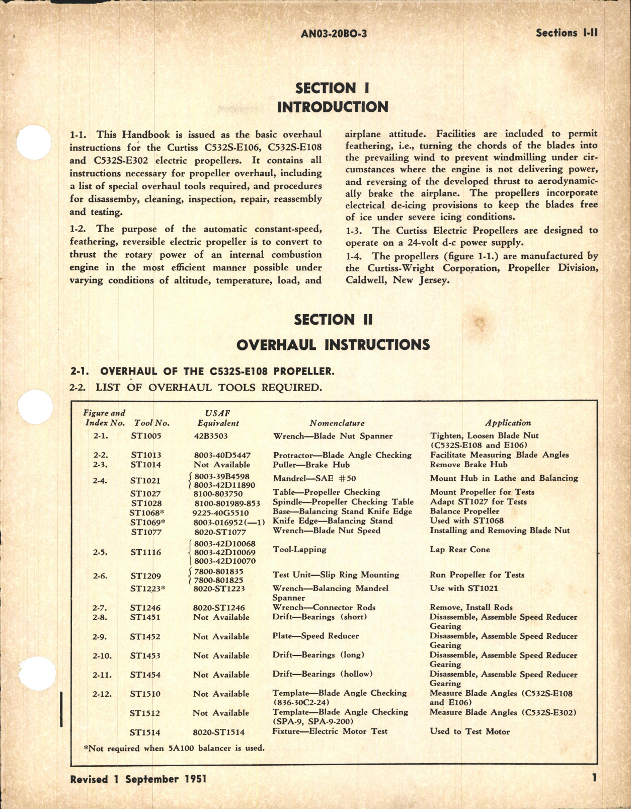 Sample page 5 from AirCorps Library document: Overhaul Instructions for Electric Propeller Models C532S-E