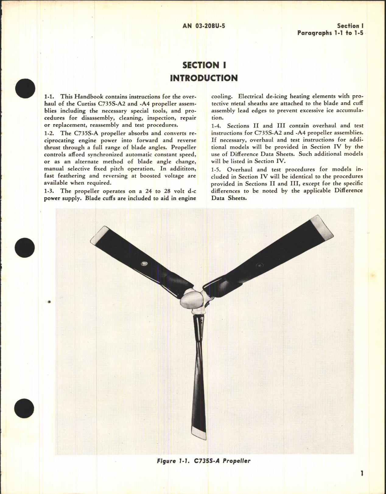 Sample page 5 from AirCorps Library document: Overhaul Instructions for Curtiss Propeller Assembly Models C735S-A2 and C735S-A4