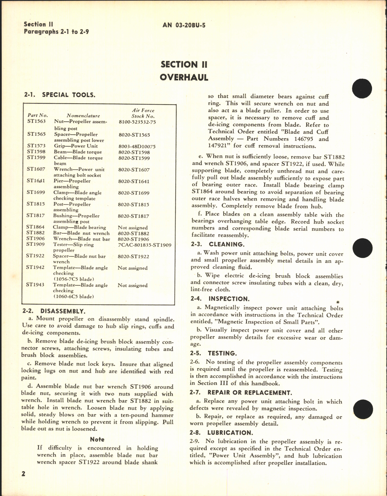 Sample page 6 from AirCorps Library document: Overhaul Instructions for Curtiss Propeller Assembly Models C735S-A2 and C735S-A4