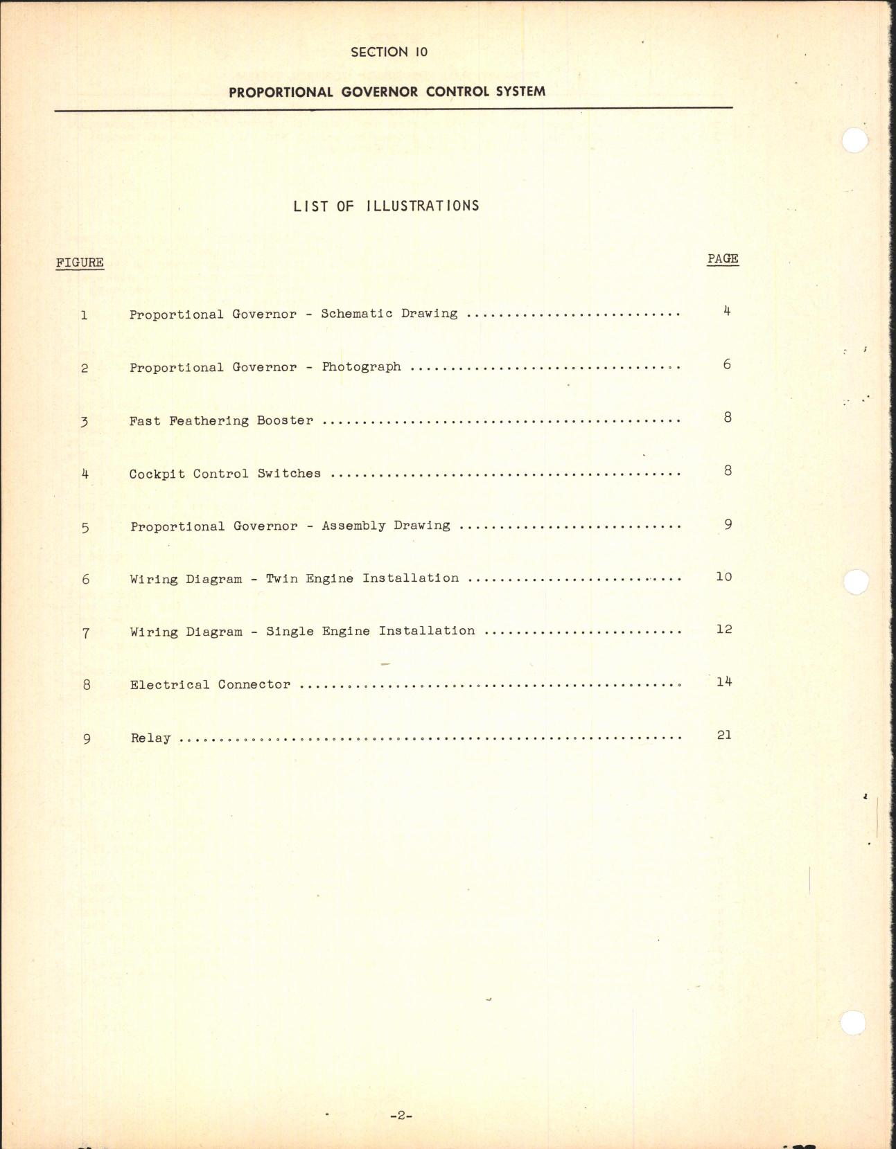 Sample page 4 from AirCorps Library document: Section 10 - Proportional Governor Control System