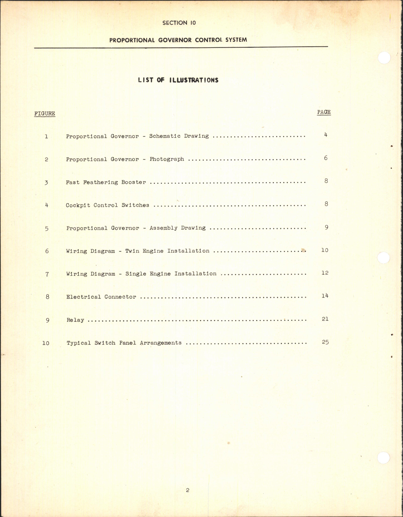 Sample page 4 from AirCorps Library document: Section 10 - Proportional Governor Control System
