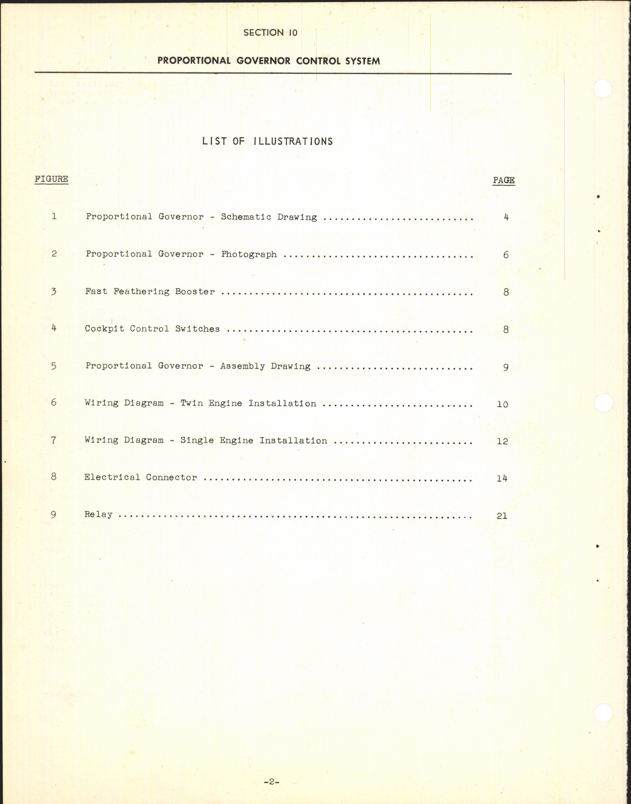 Sample page 4 from AirCorps Library document: Section 10 - Proportional Governor Control System