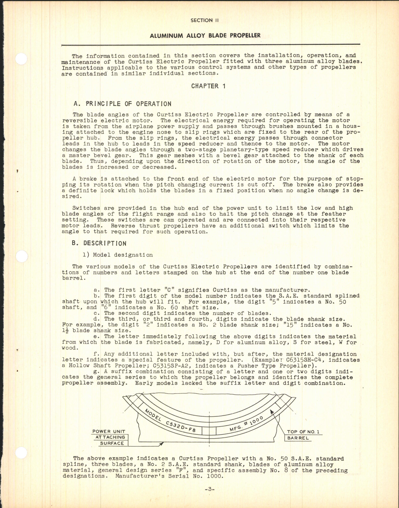 Sample page 5 from AirCorps Library document: Section 11 - Aluminum Alloy Blade Propeller (Three Blade)