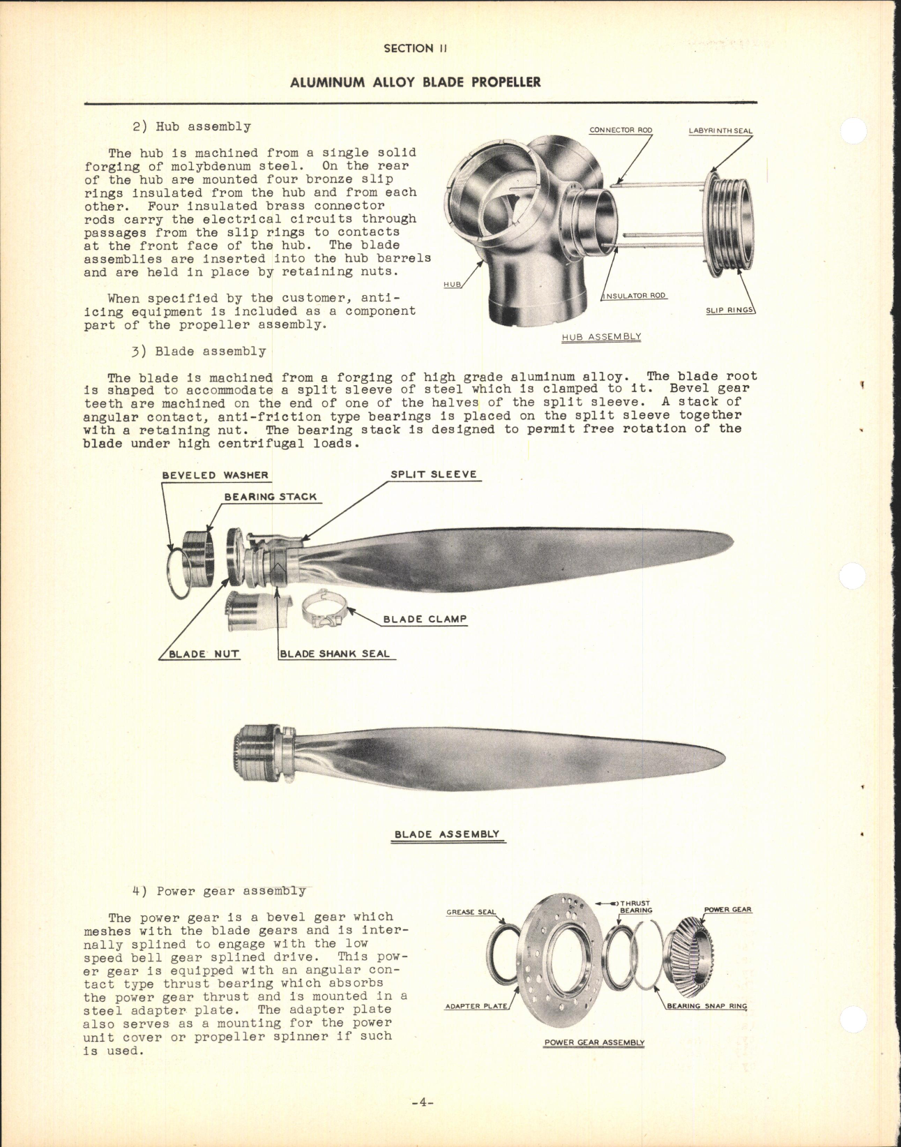 Sample page 6 from AirCorps Library document: Section 11 - Aluminum Alloy Blade Propeller (Three Blade)