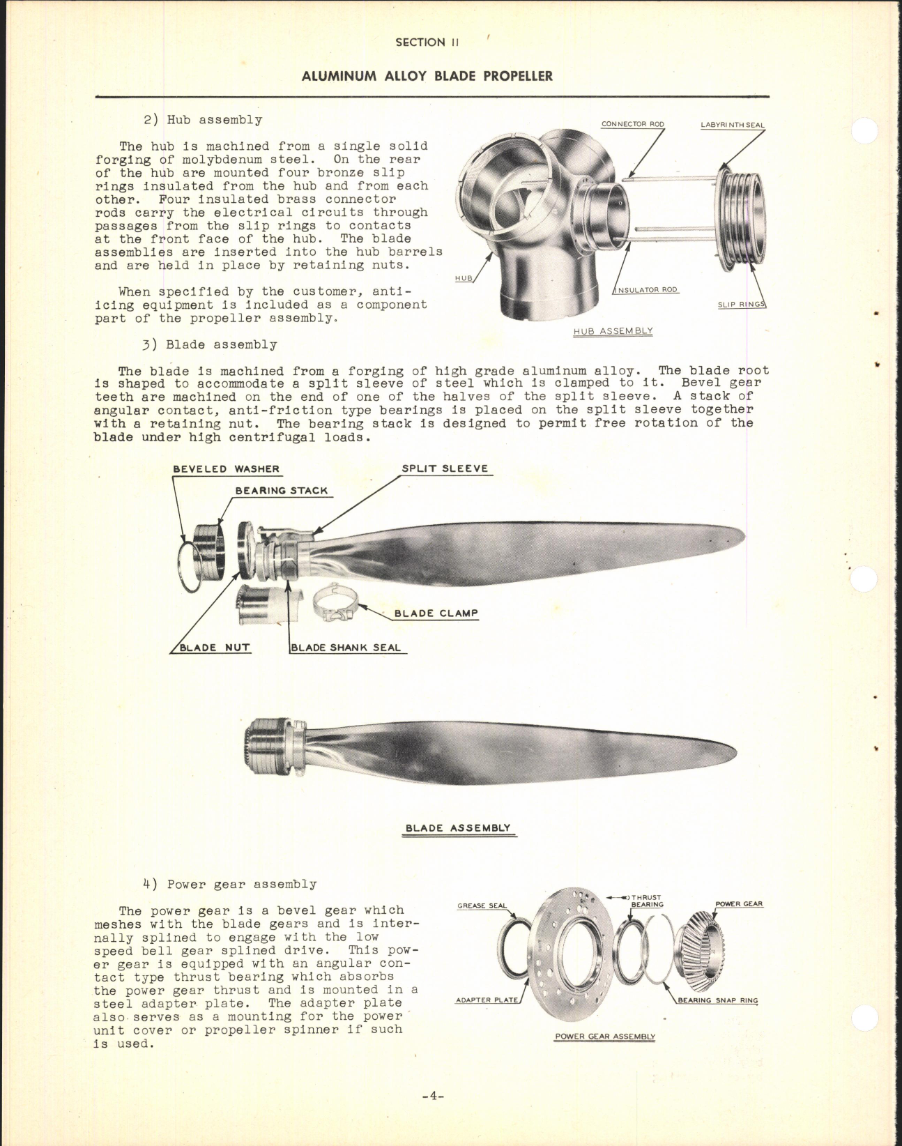 Sample page 6 from AirCorps Library document: Section 11 - Aluminum Alloy Blade Propeller (Three Blade)