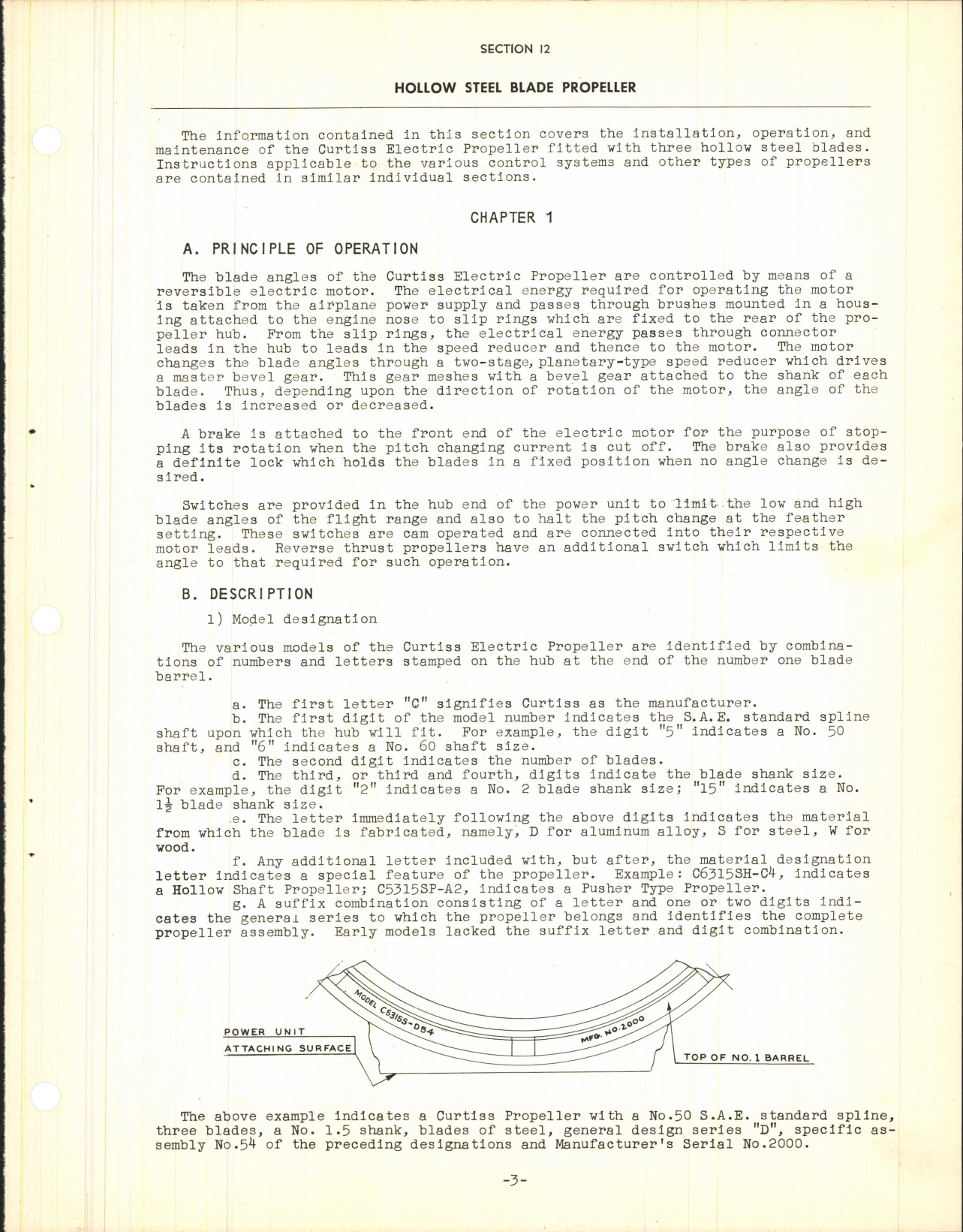 Sample page 5 from AirCorps Library document: Section 12 - Hollow Steel Blade Propeller (Three Blade)