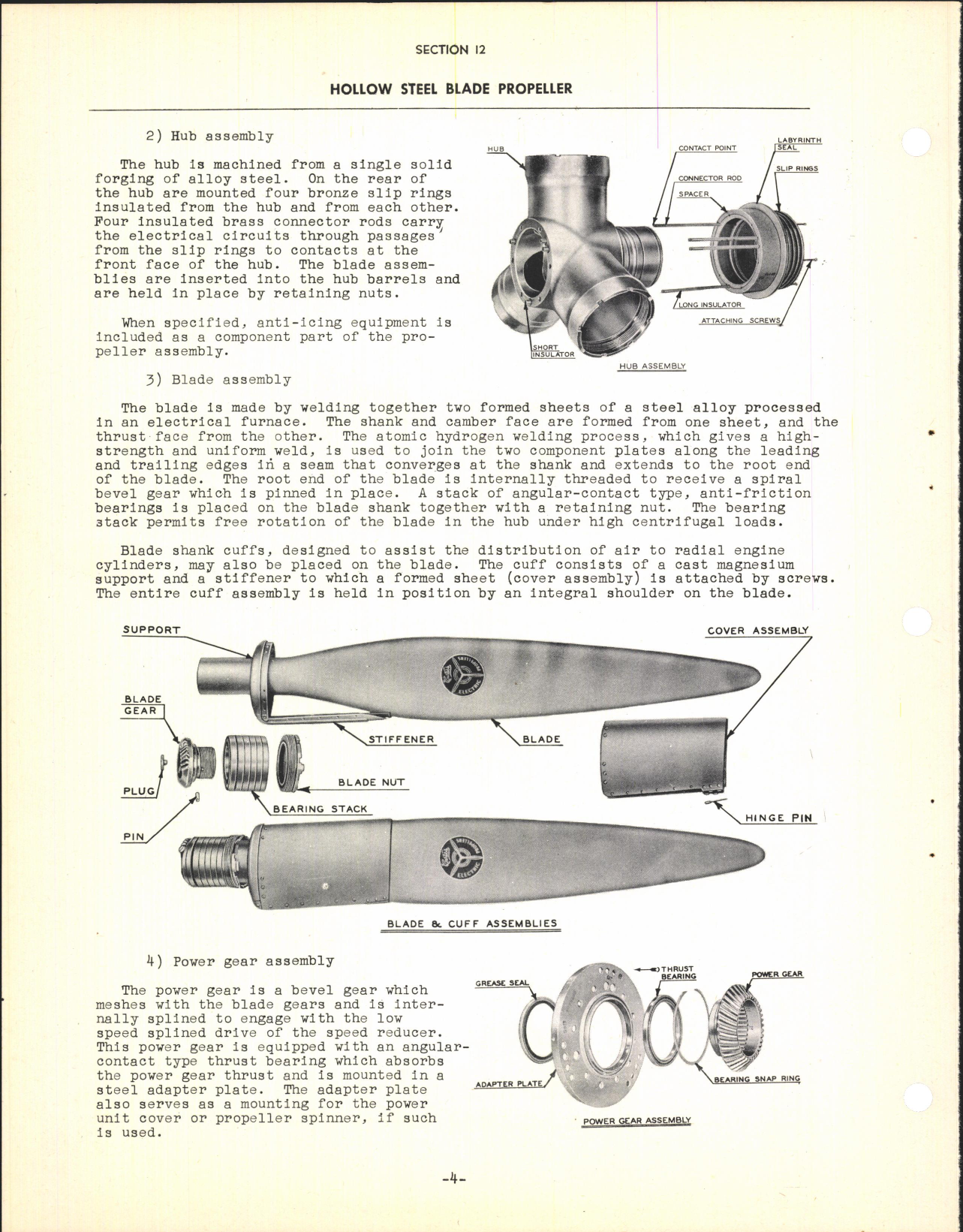 Sample page 6 from AirCorps Library document: Section 12 - Hollow Steel Blade Propeller (Three Blade)