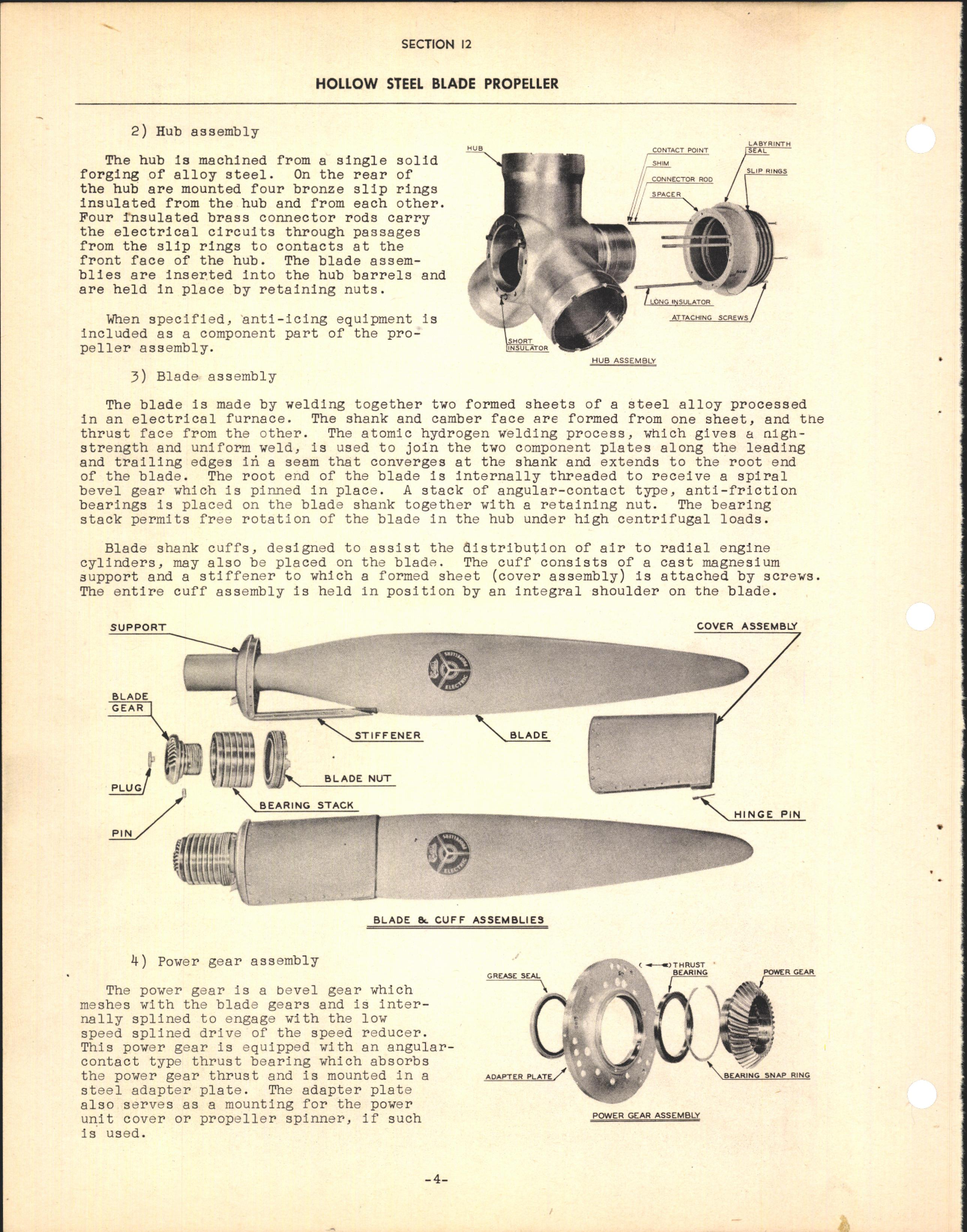 Sample page 6 from AirCorps Library document: Section 12 - Hollow Steel Blade Propeller (Three Blade)