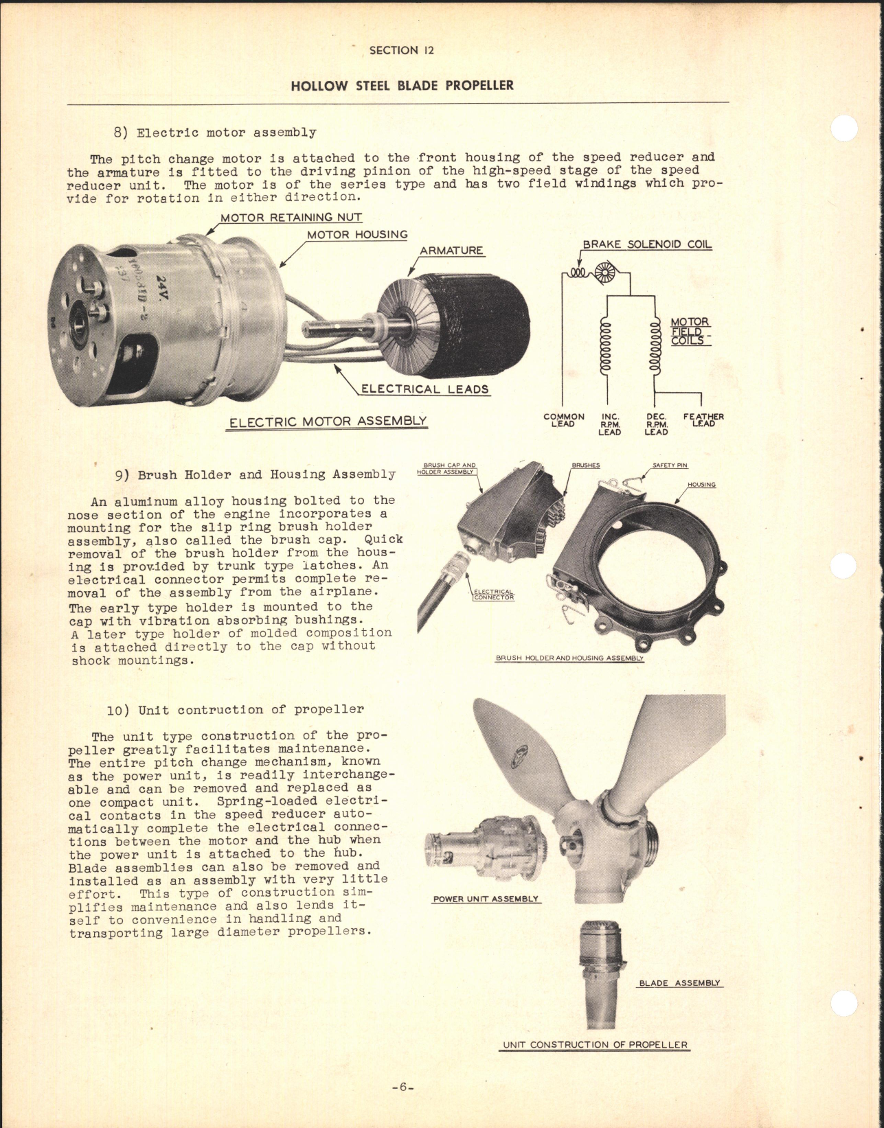 Sample page 8 from AirCorps Library document: Section 12 - Hollow Steel Blade Propeller (Three Blade)
