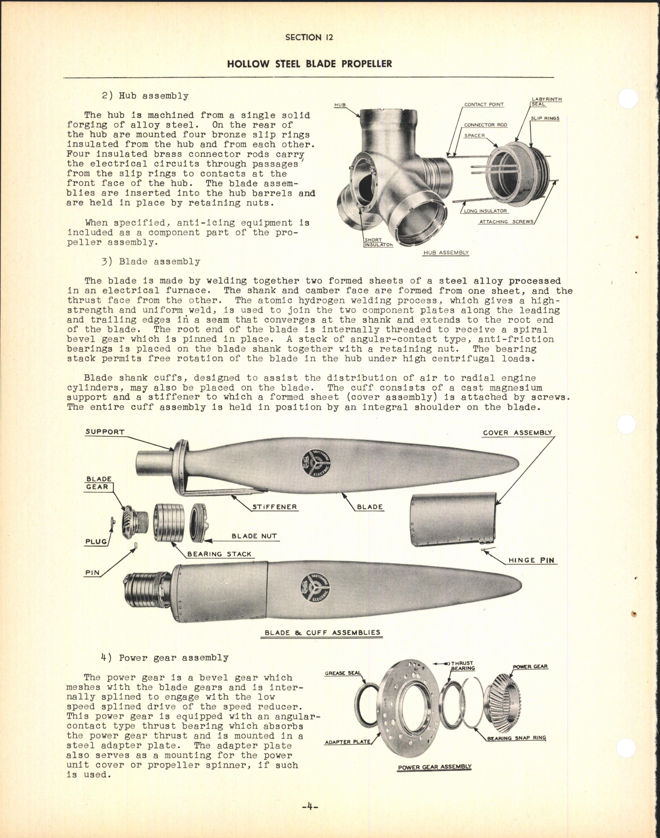 Sample page 6 from AirCorps Library document: Section 12 - Hollow Steel Blade Propeller (Three Blade)