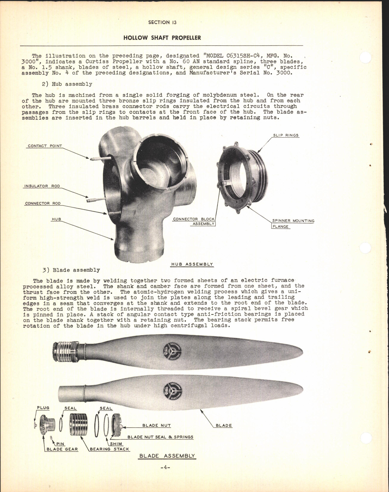Sample page 6 from AirCorps Library document: Section 13 - Hollow Shaft Propeller (Three Blade)