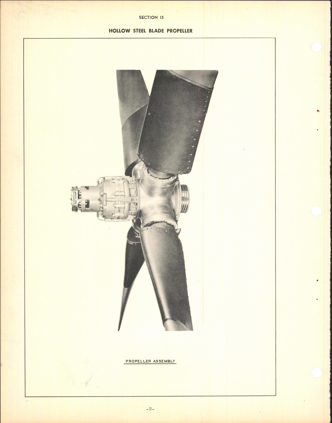 Sample page 4 from AirCorps Library document: Section 15 - Hollow Steel Blade Propeller (Four Blade)