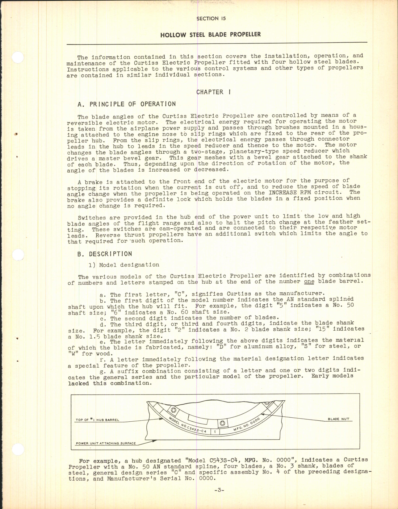 Sample page 5 from AirCorps Library document: Section 15 - Hollow Steel Blade Propeller (Four Blade)