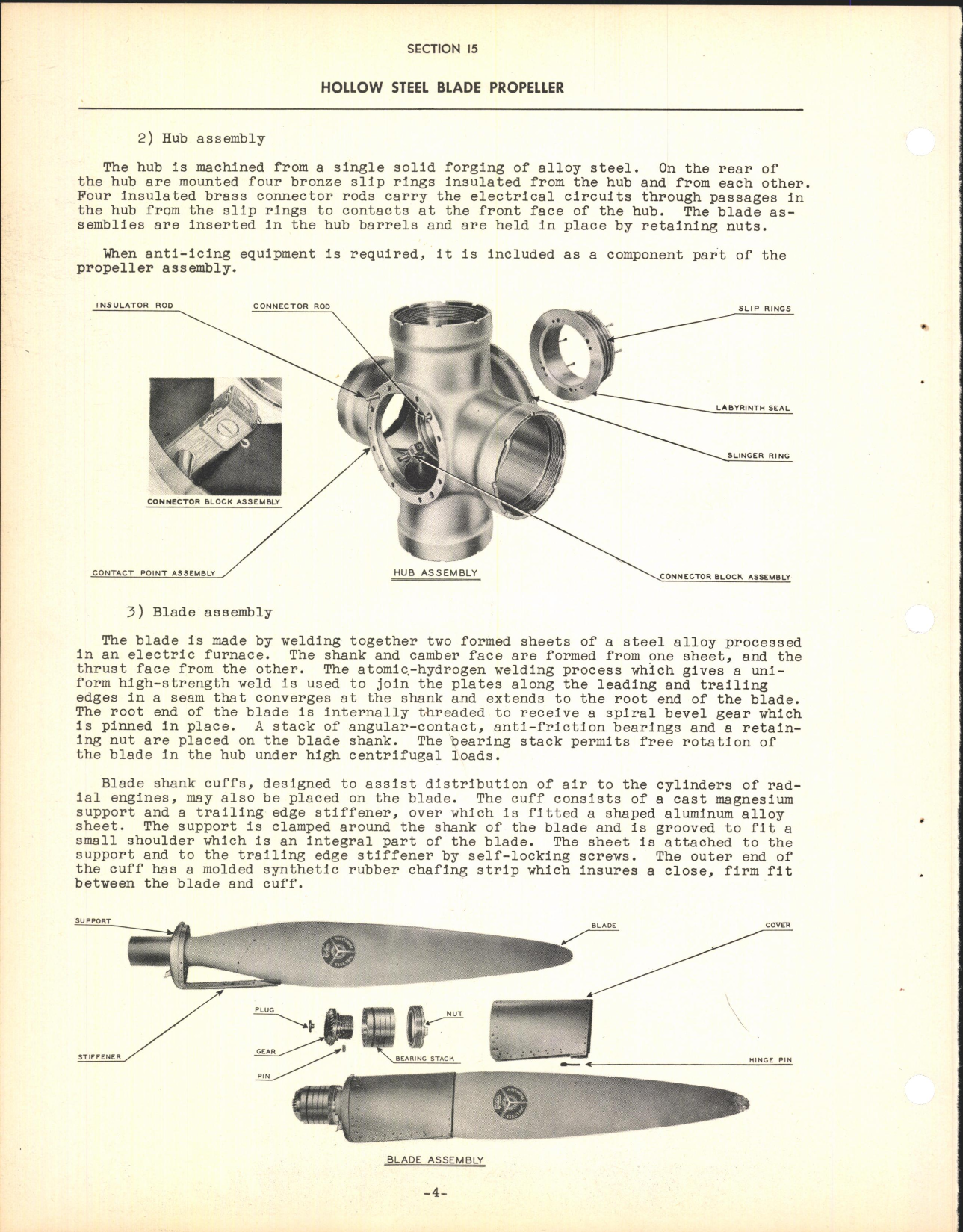 Sample page 6 from AirCorps Library document: Section 15 - Hollow Steel Blade Propeller (Four Blade)