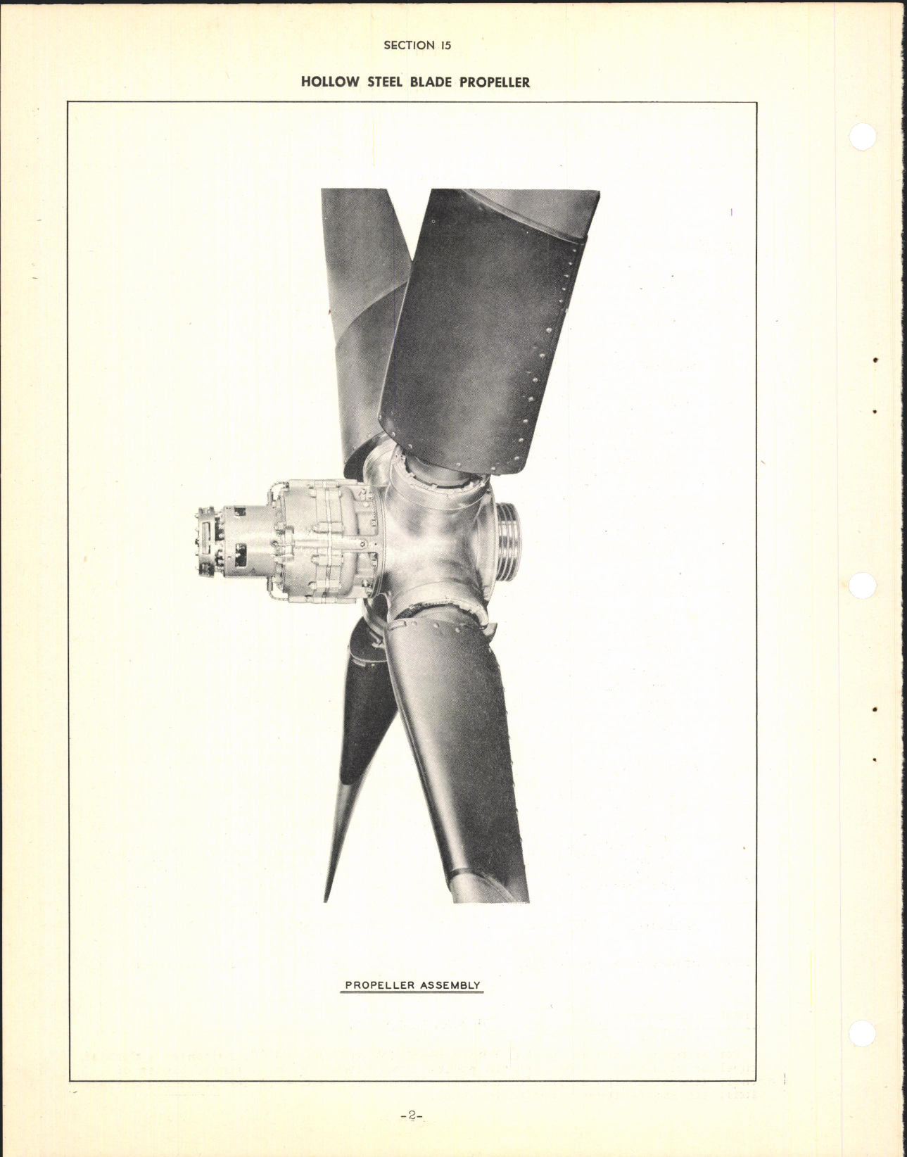 Sample page 4 from AirCorps Library document: Section 15 - Hollow Steel Blade Propeller (Four Blade)