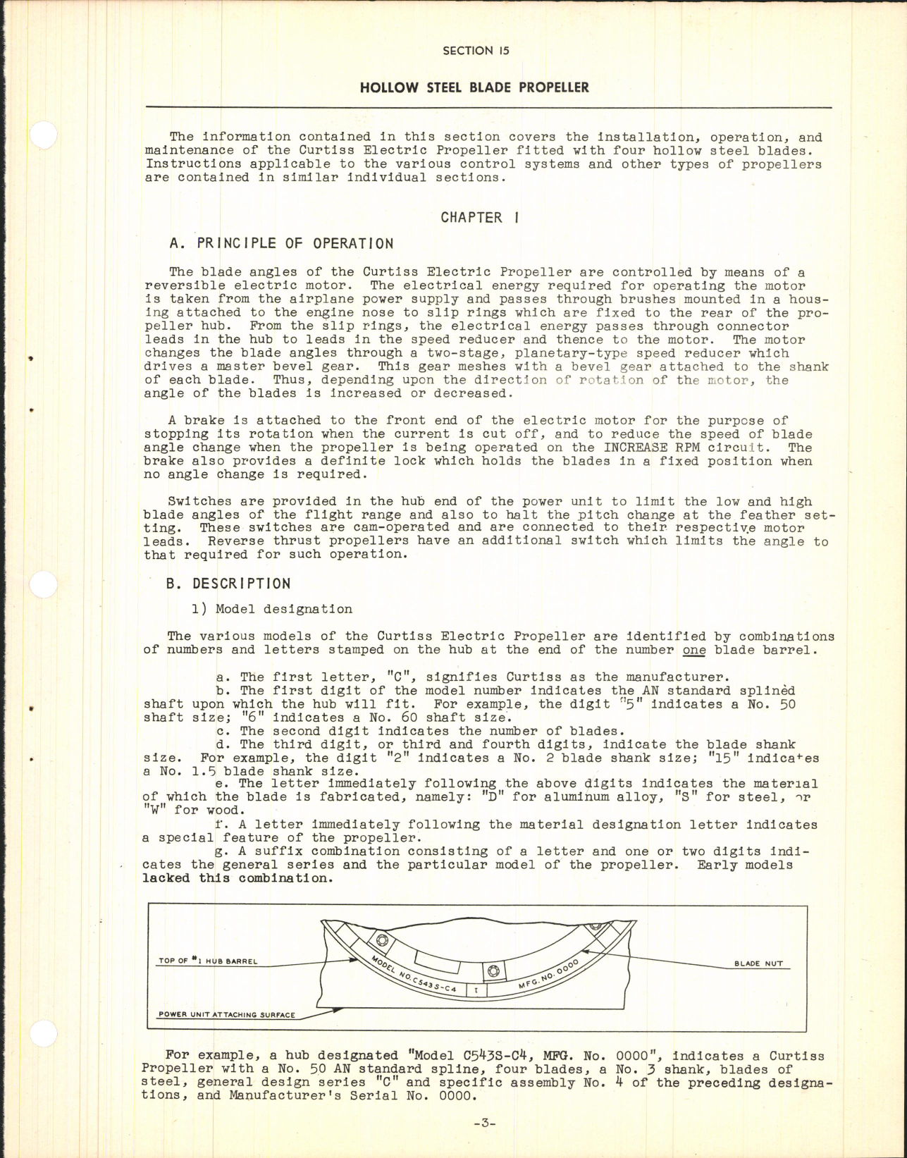 Sample page 5 from AirCorps Library document: Section 15 - Hollow Steel Blade Propeller (Four Blade)