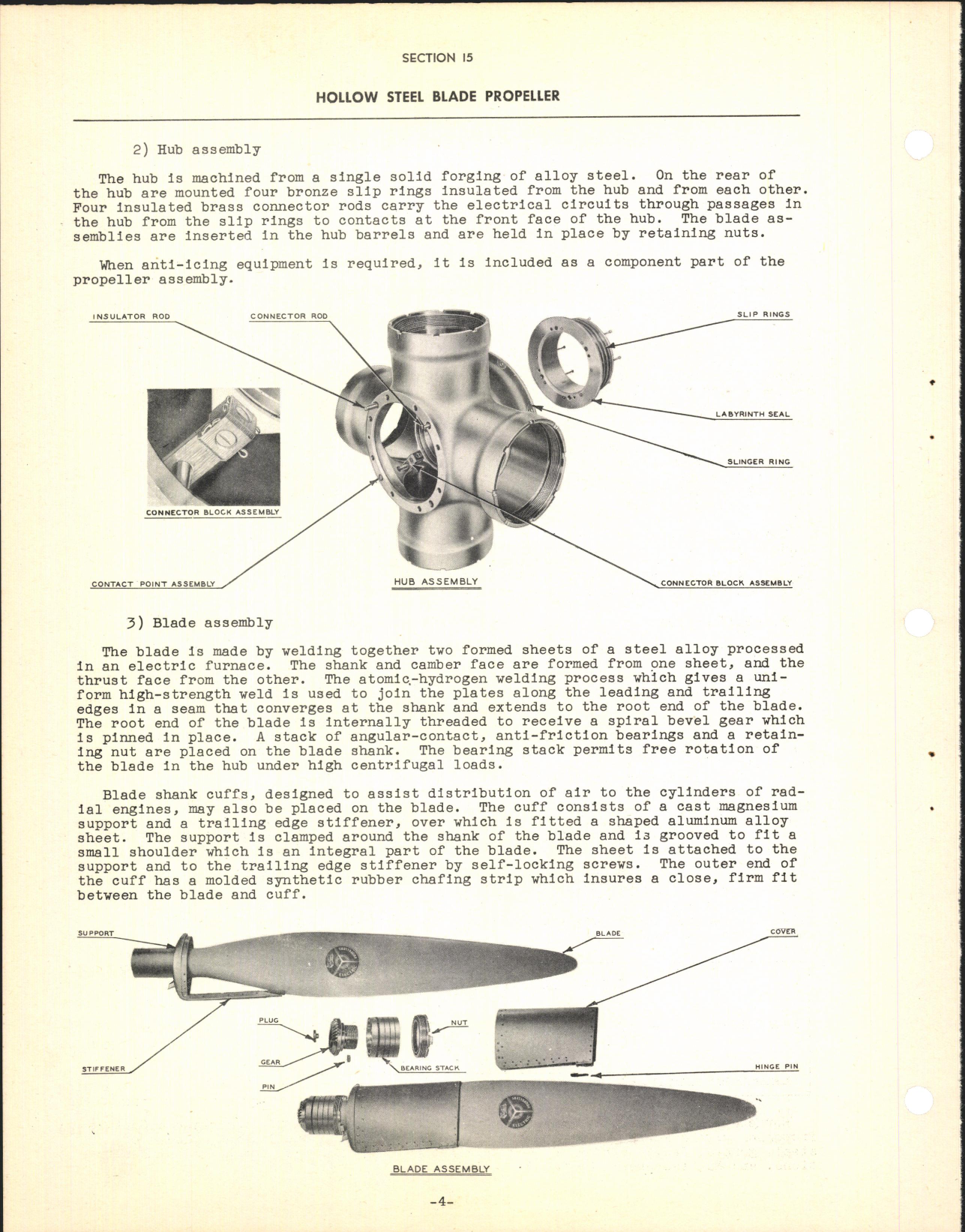 Sample page 6 from AirCorps Library document: Section 15 - Hollow Steel Blade Propeller (Four Blade)
