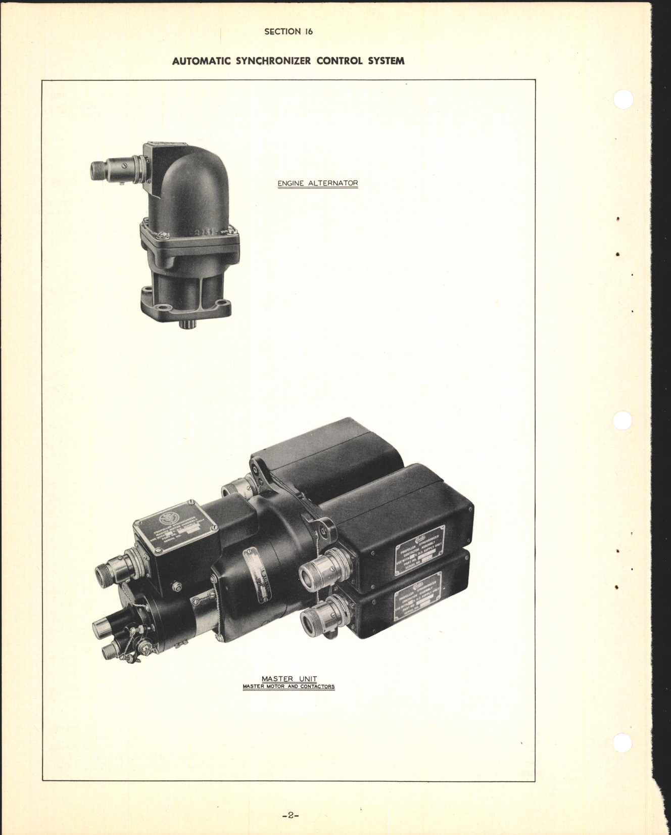 Sample page 4 from AirCorps Library document: Section 16 - Automatic Synchronizer Control System