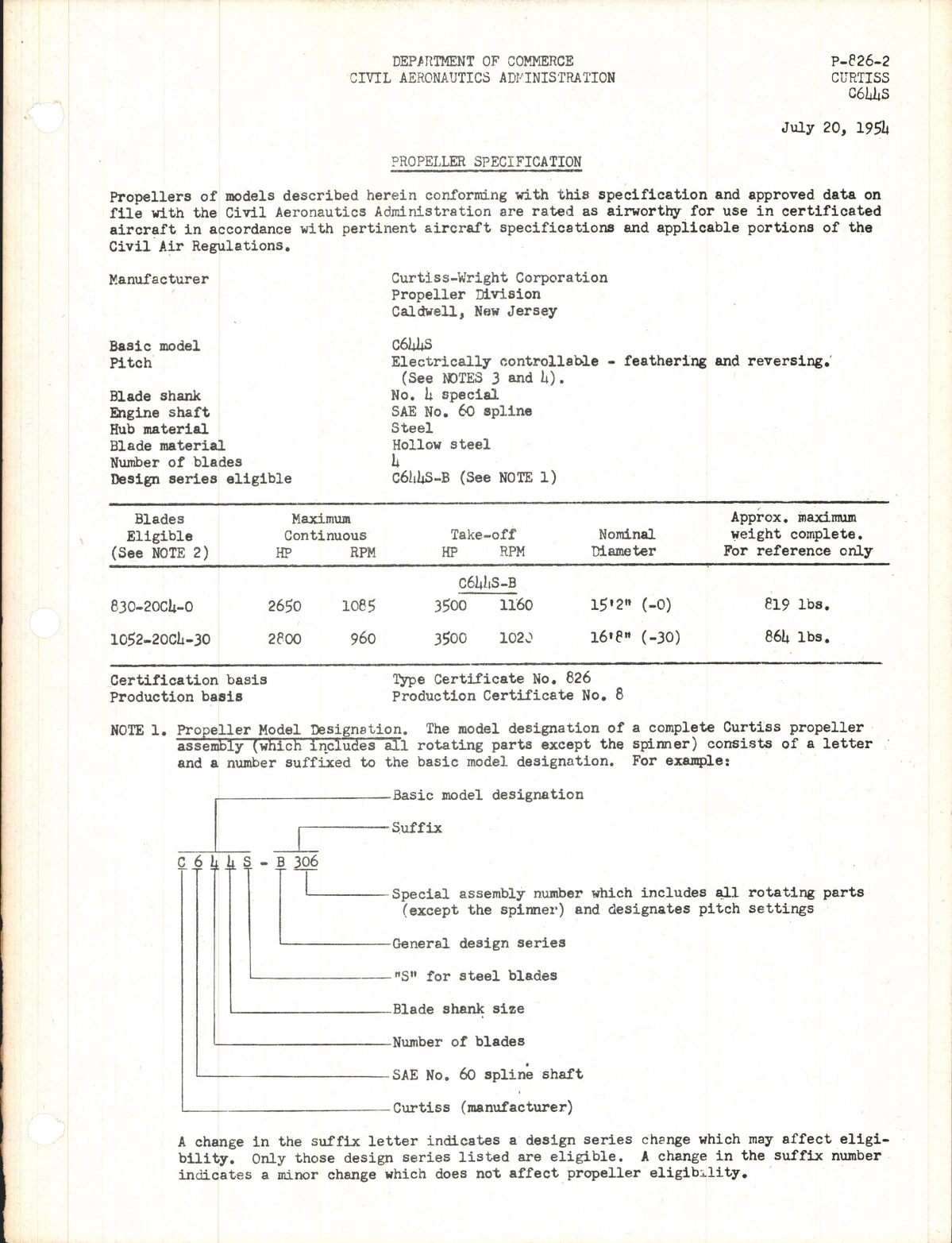 Sample page 1 from AirCorps Library document: C644S