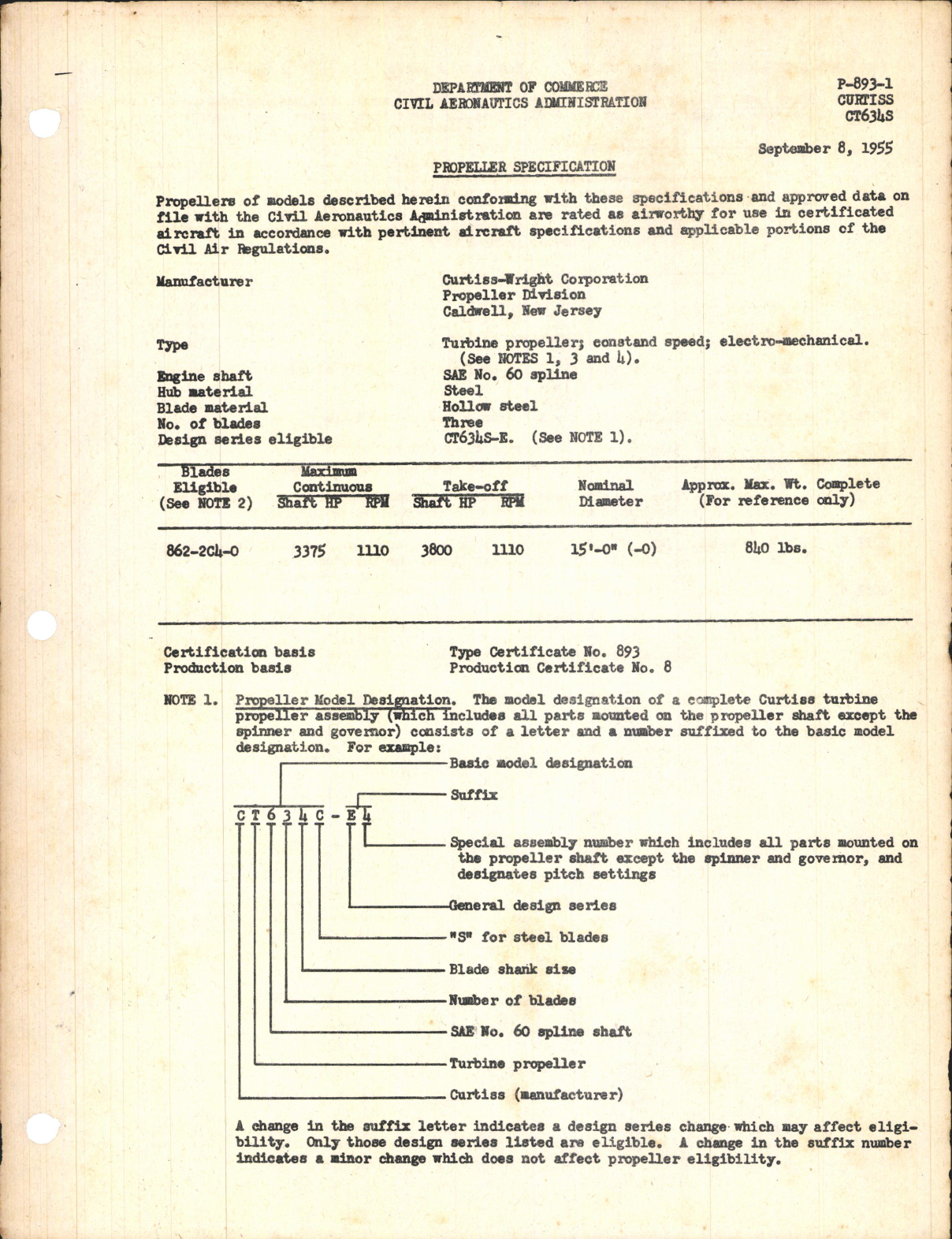 Sample page 1 from AirCorps Library document: CT634S