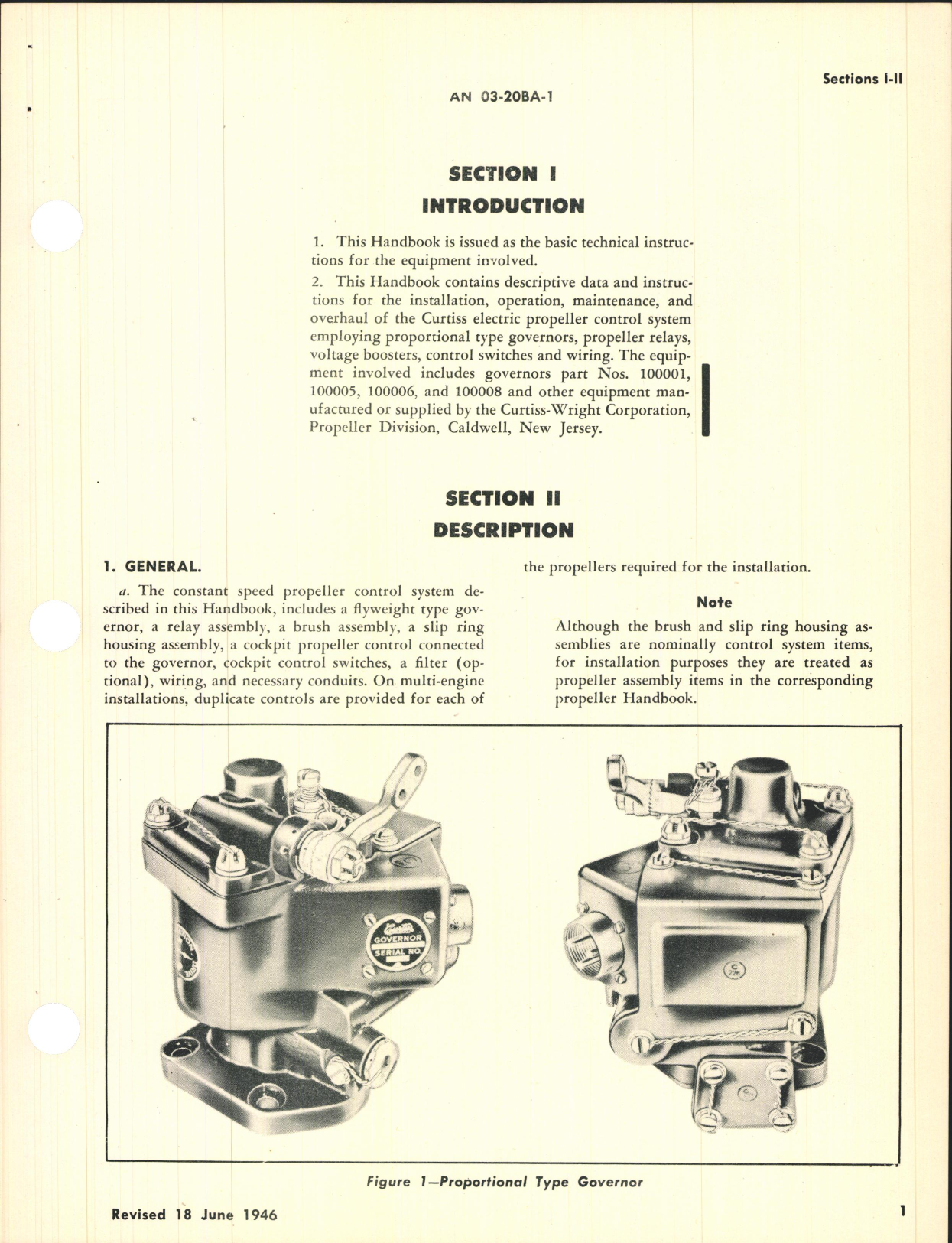 Sample page 5 from AirCorps Library document: Operation, Service, & Overhaul Instructions for Proportional Governor Propeller Controls